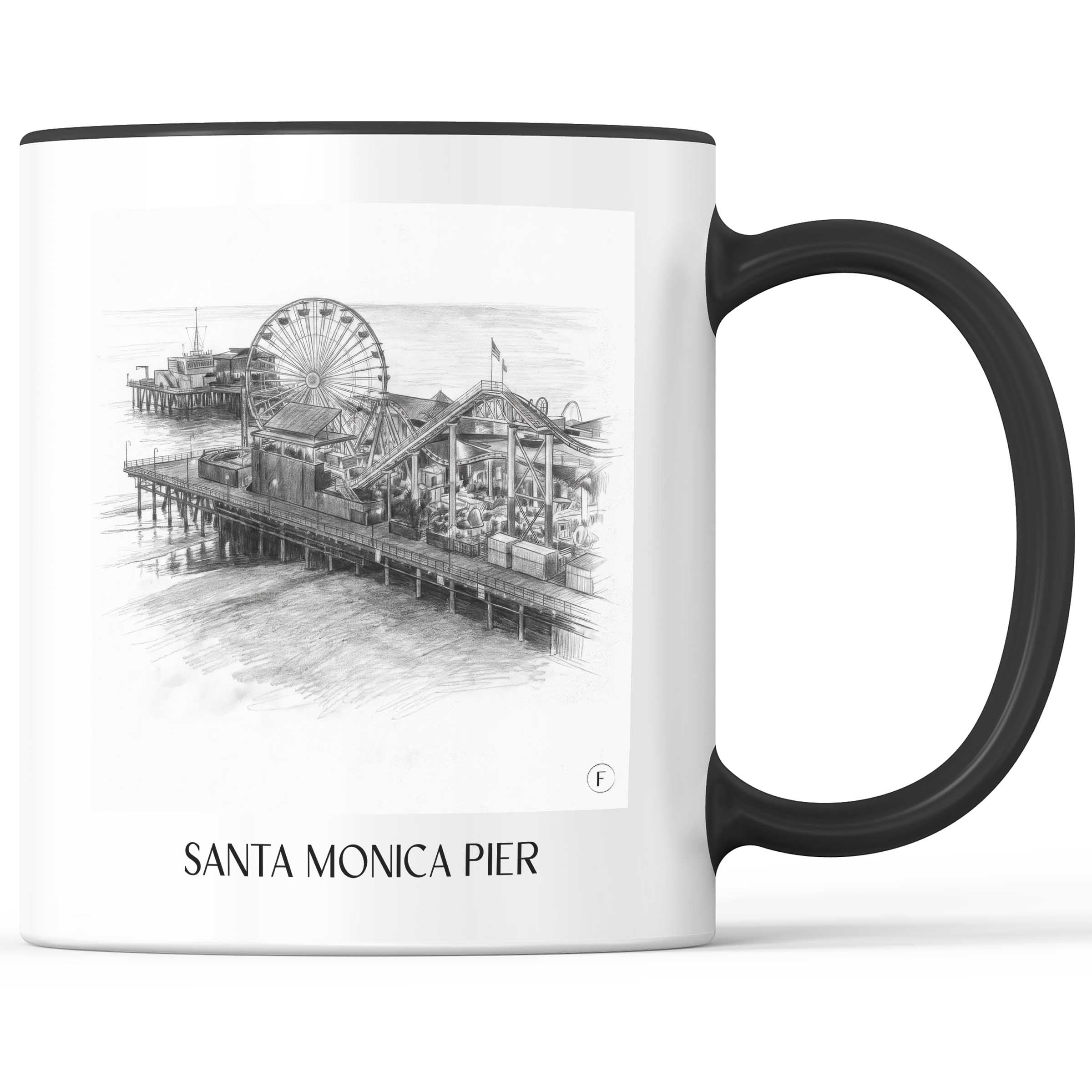santa-monica-pier-californien-usa-kaffeebecher-bleistift-zeichnung-drawing