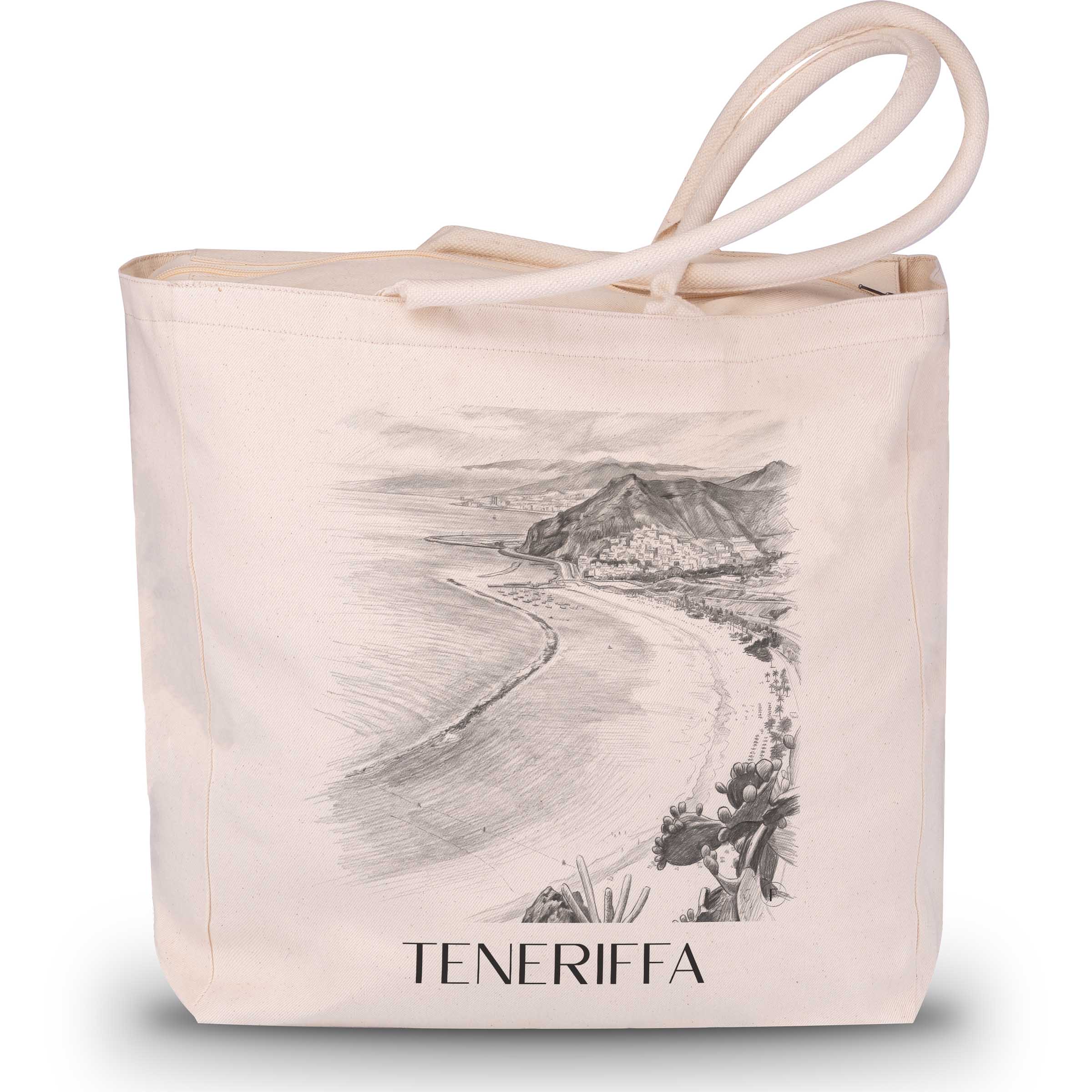 teneriffa-spanien-einkaufstasche-bleistift-zeichnung-drawing
