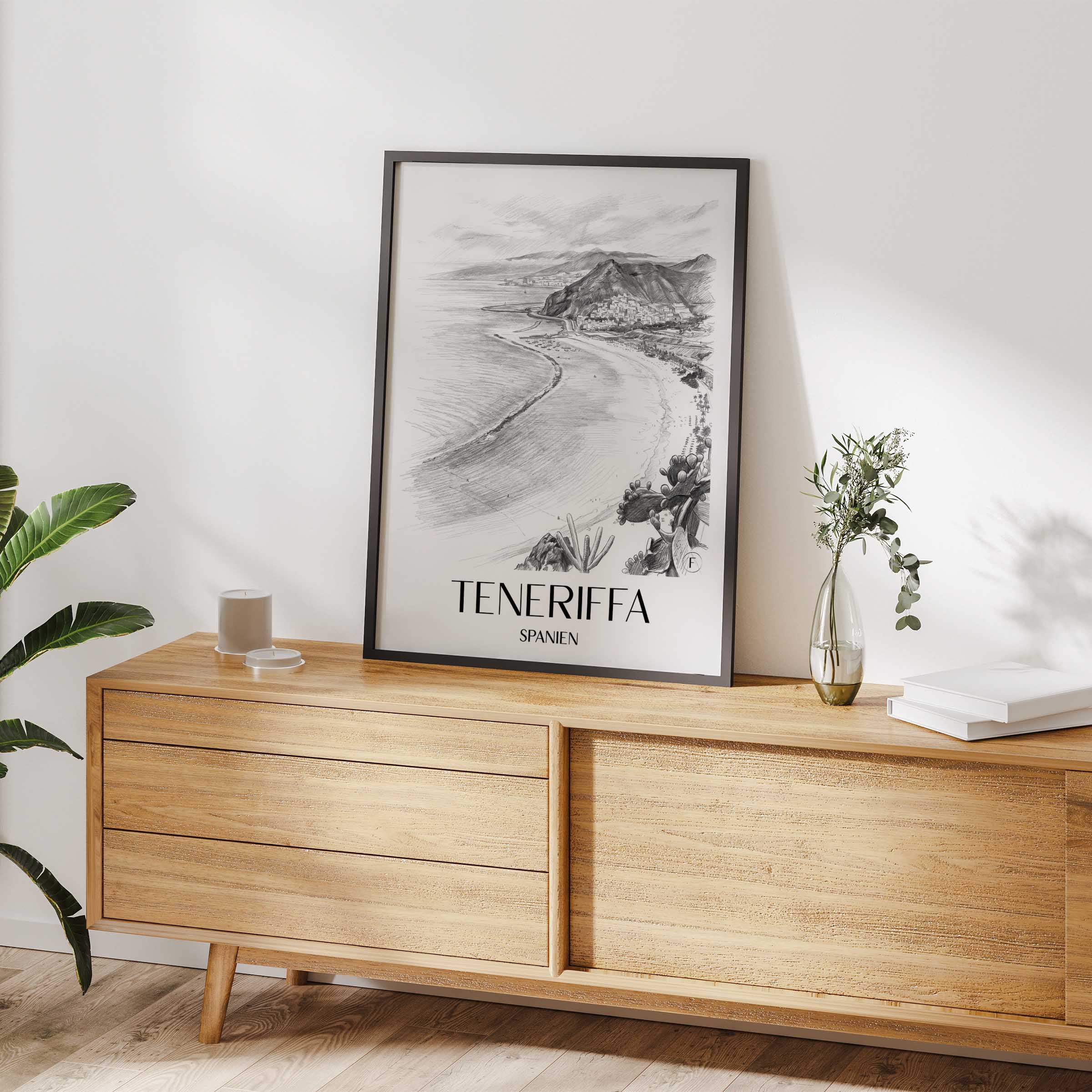 teneriffa-spanien-poster-bleistift-zeichnung-drawing