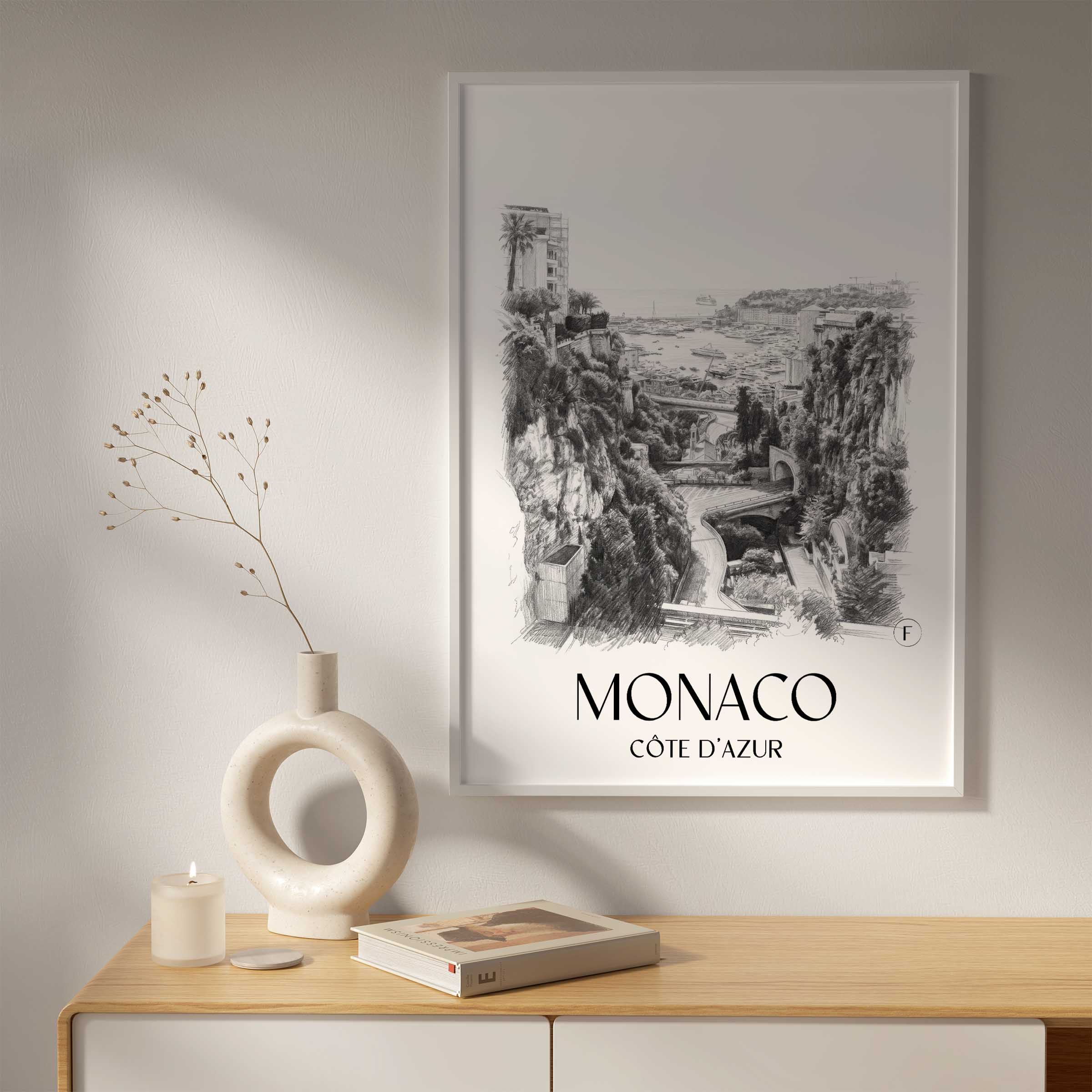 monaco-monaco-poster-bleistift-zeichnung-drawing