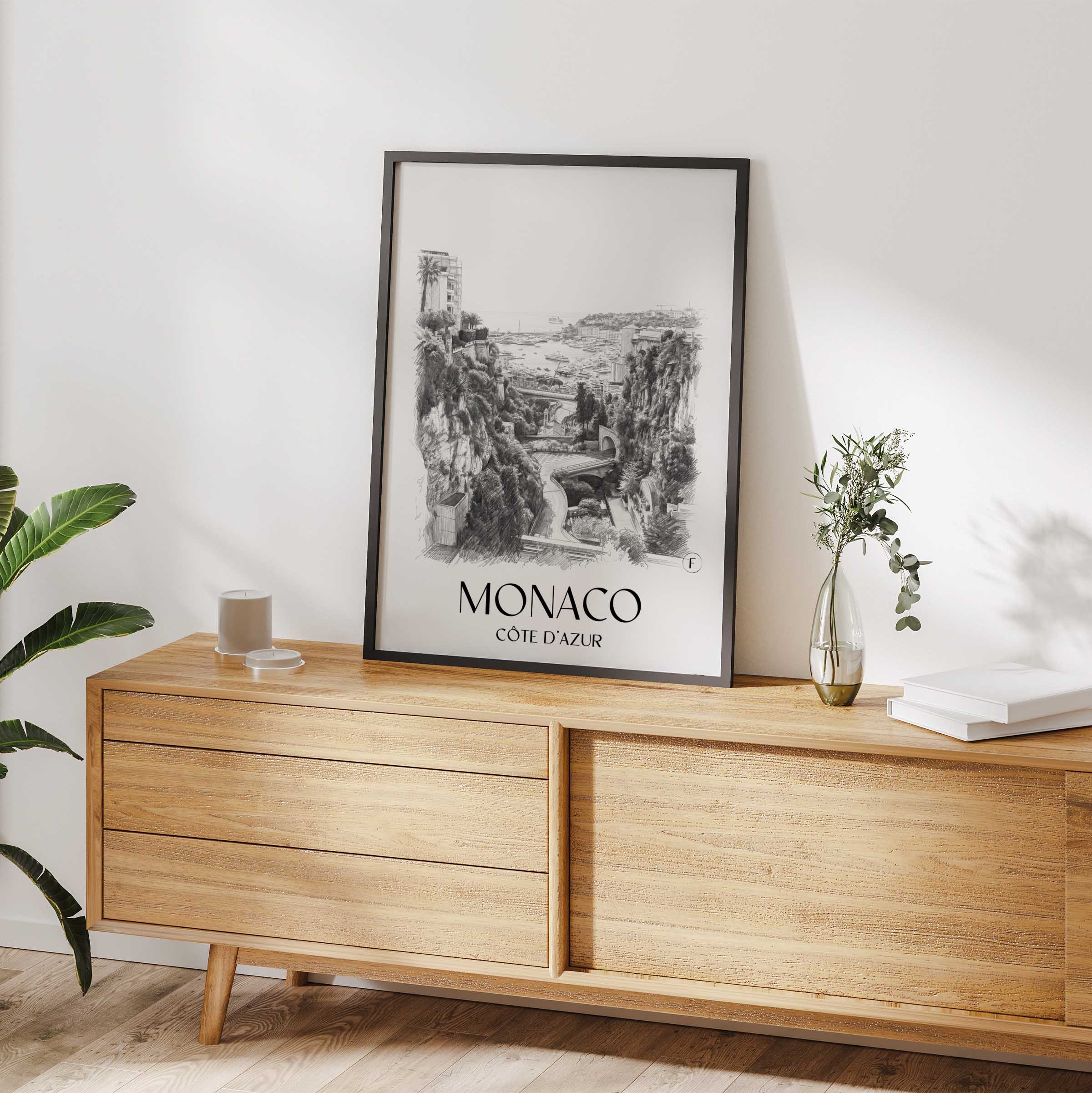 monaco-monaco-poster-bleistift-zeichnung-drawing