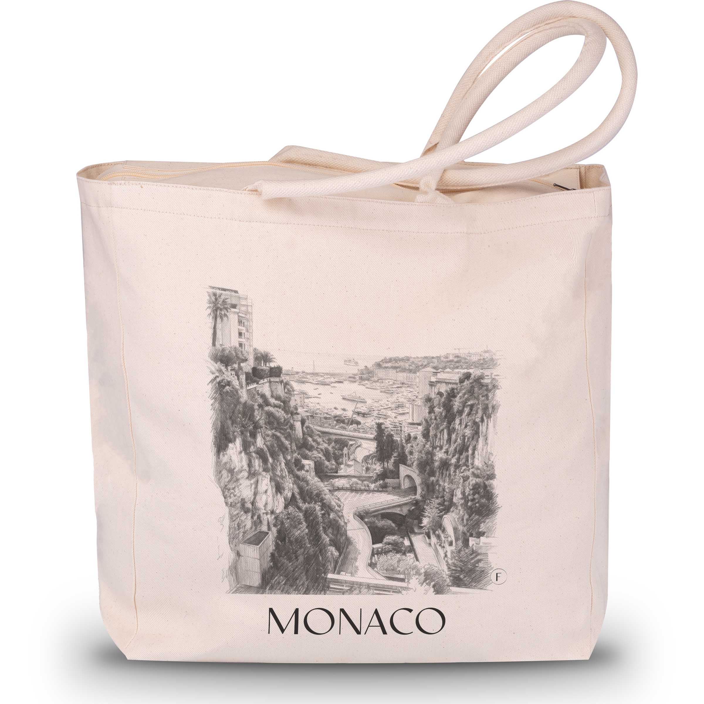 Monaco - Monaco Tote Bag - Einkaufstasche im Zeichnung Stil