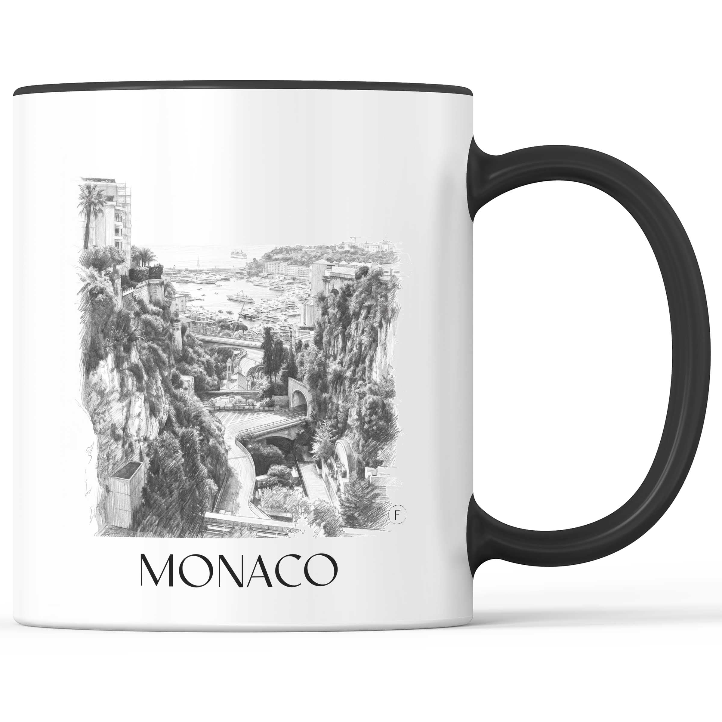 Monaco - Monaco Becher - Kaffeetasse im Zeichnung Stil