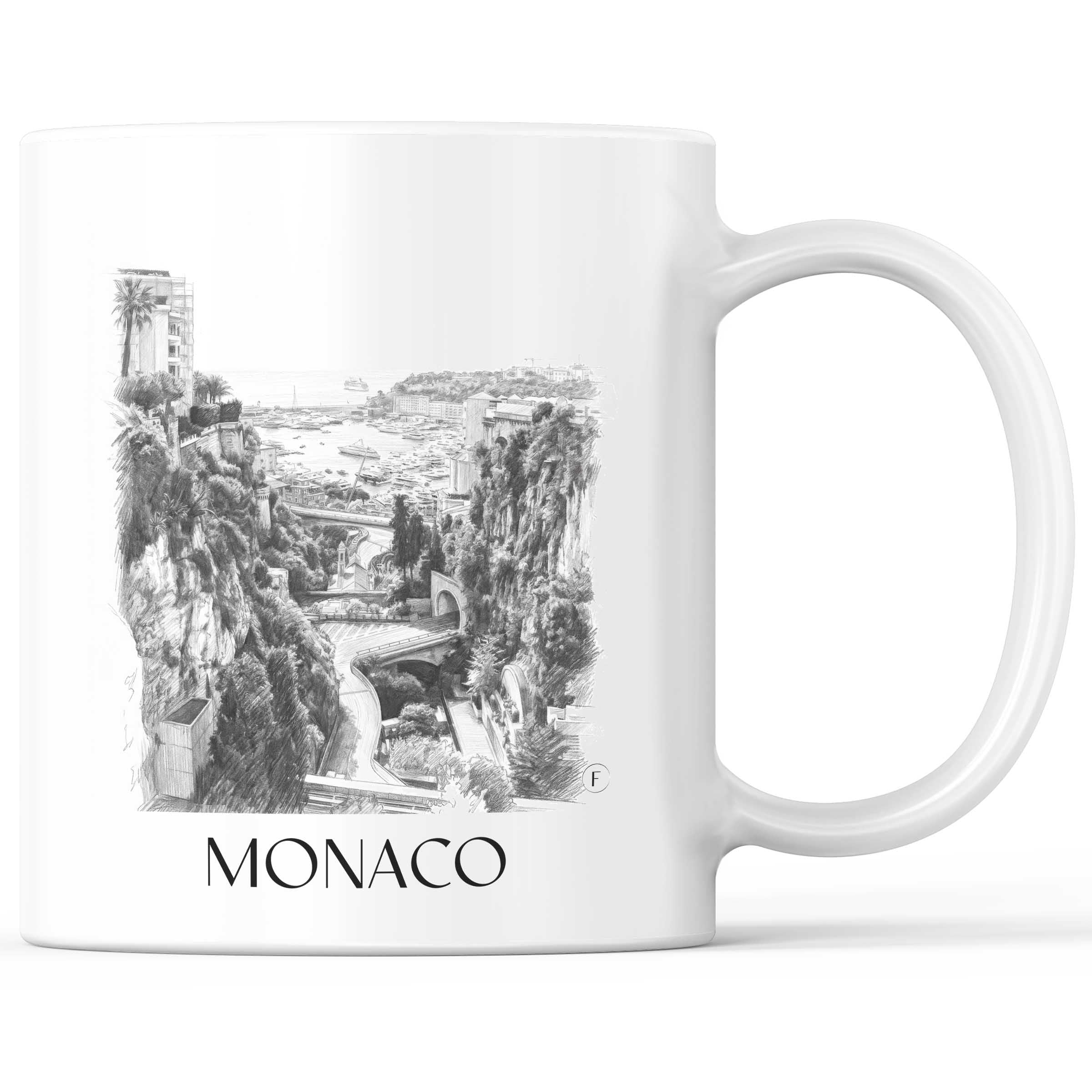 Monaco - Monaco Becher - Kaffeetasse im Zeichnung Stil