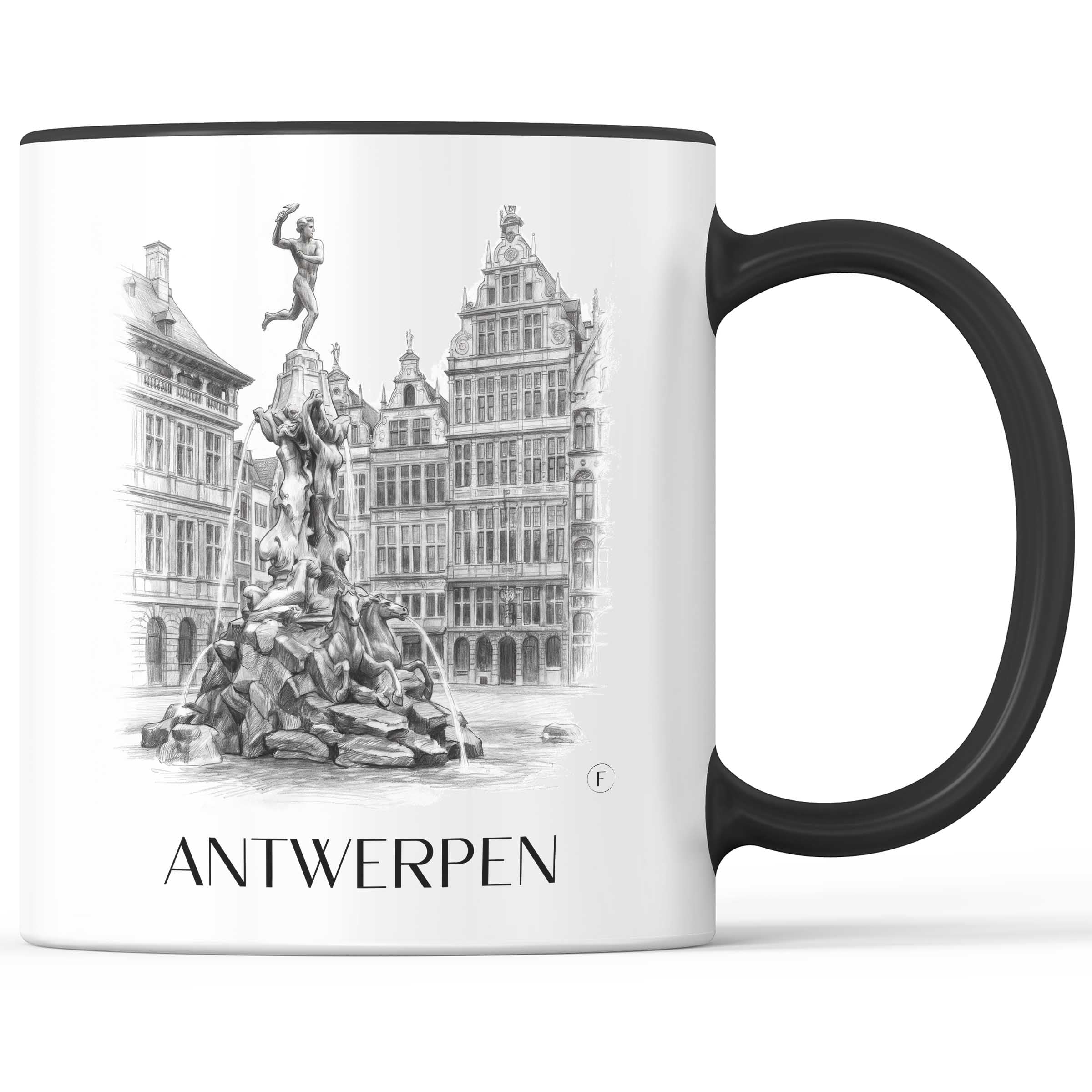 antwerpen-belgien-kaffeebecher-bleistift-zeichnung-drawing