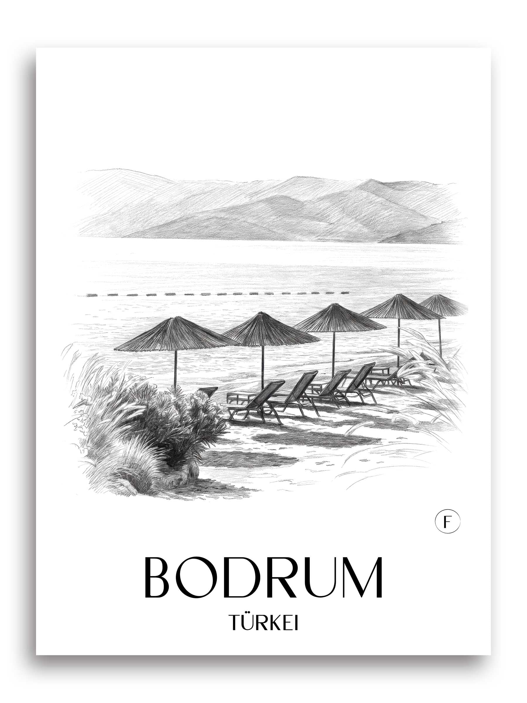 bodrum-türkei-poster-bleistift-zeichnung-drawing