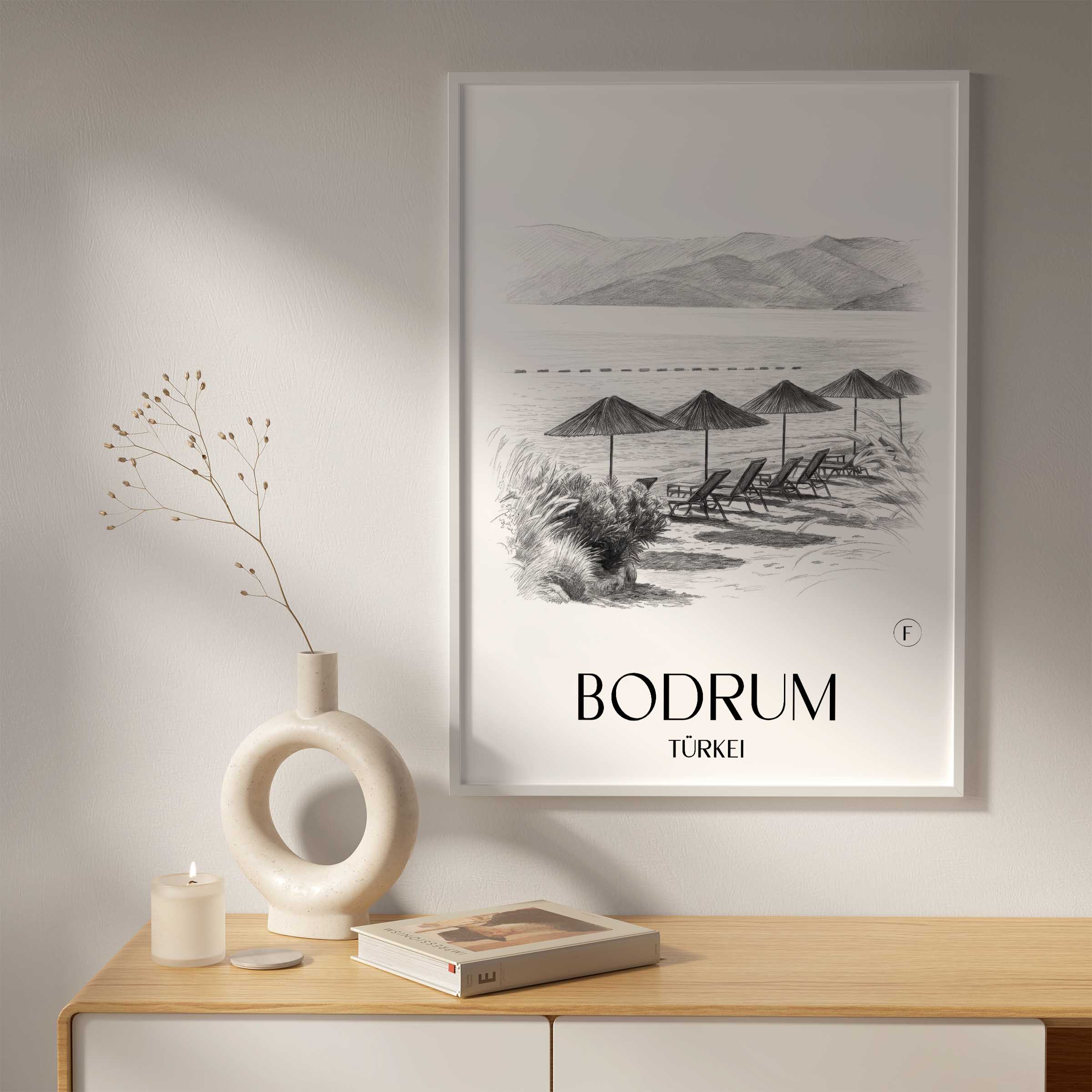 bodrum-türkei-poster-bleistift-zeichnung-drawing