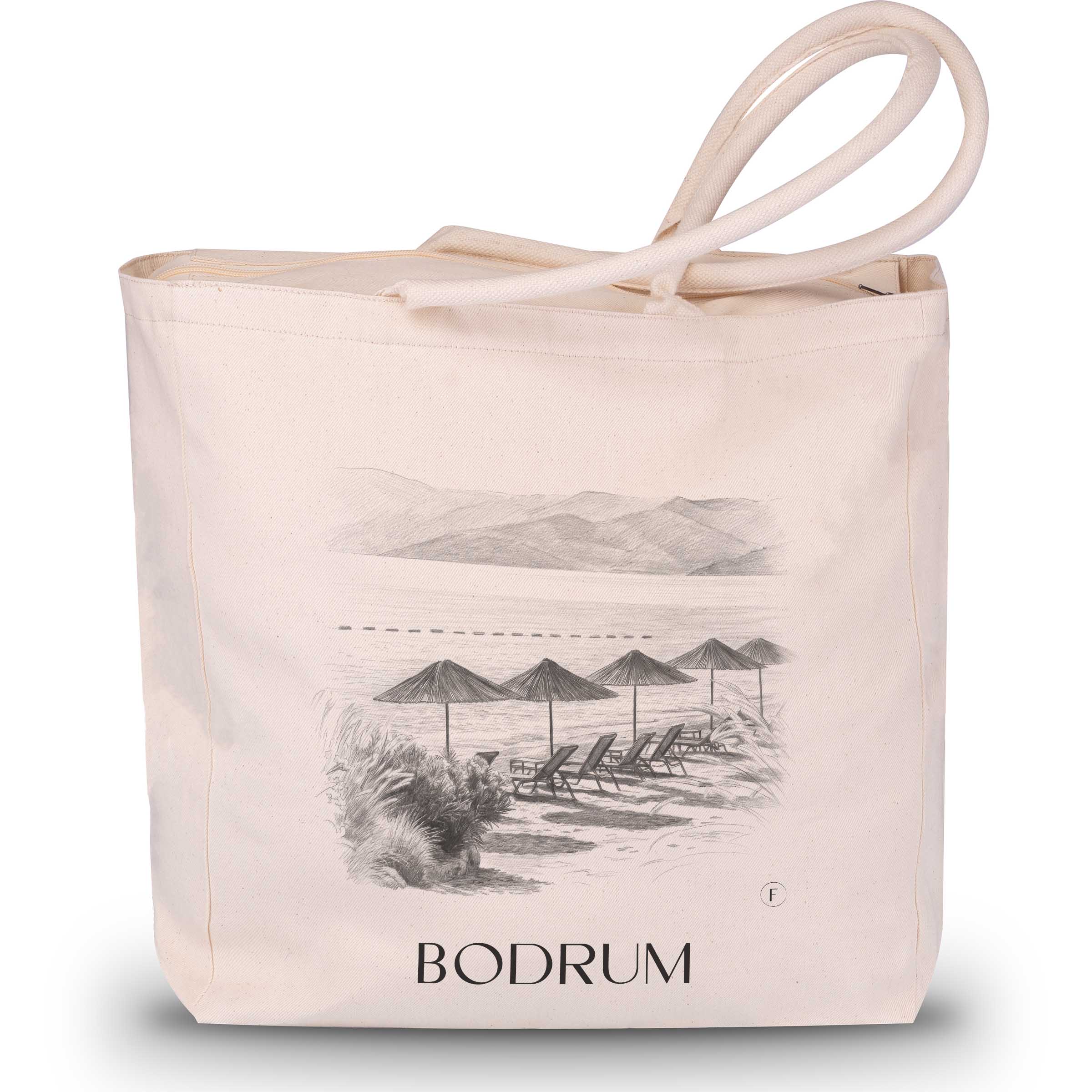 Bodrum - Türkei Tote Bag - Einkaufstasche im Zeichnung Stil