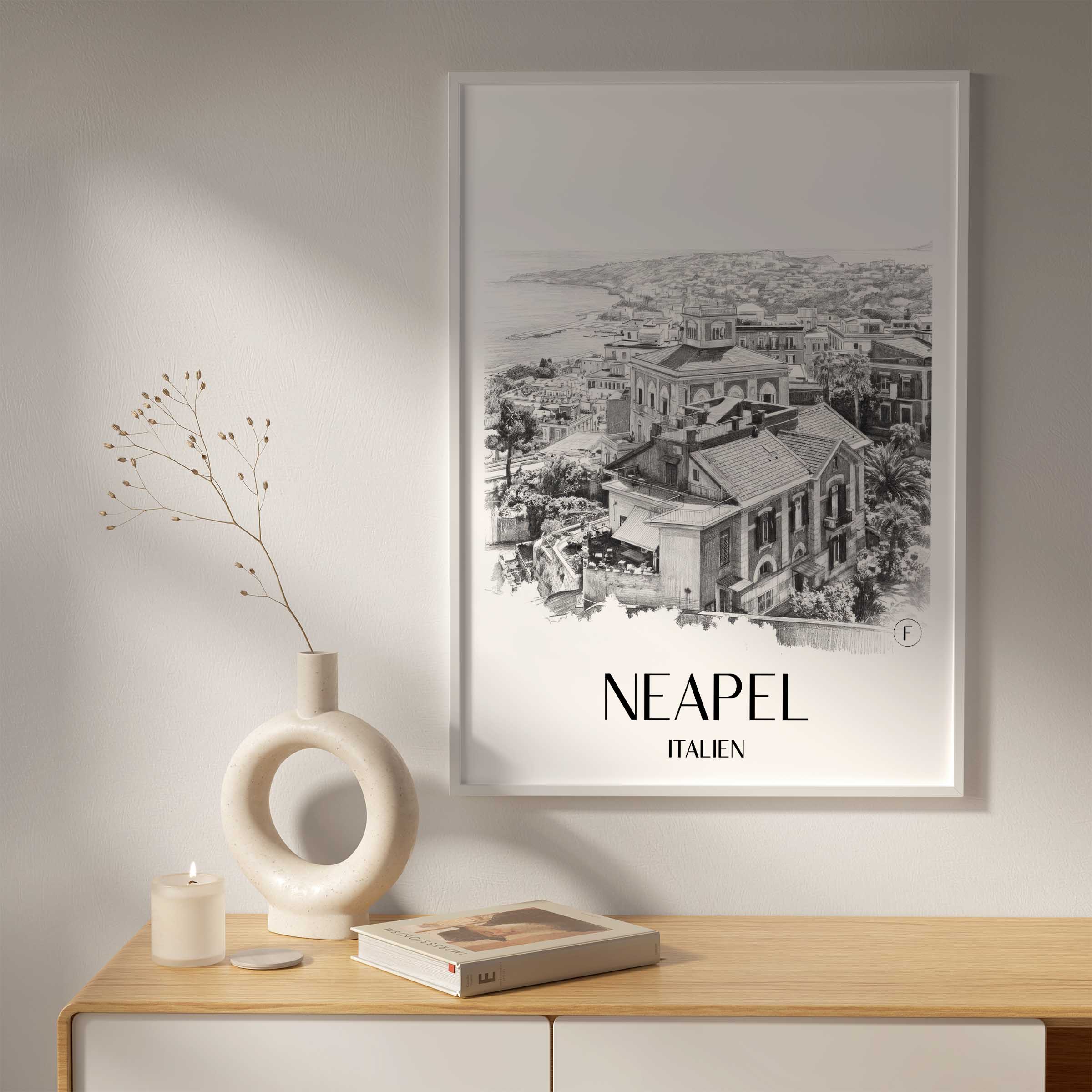 neapel-italien-poster-bleistift-zeichnung-drawing