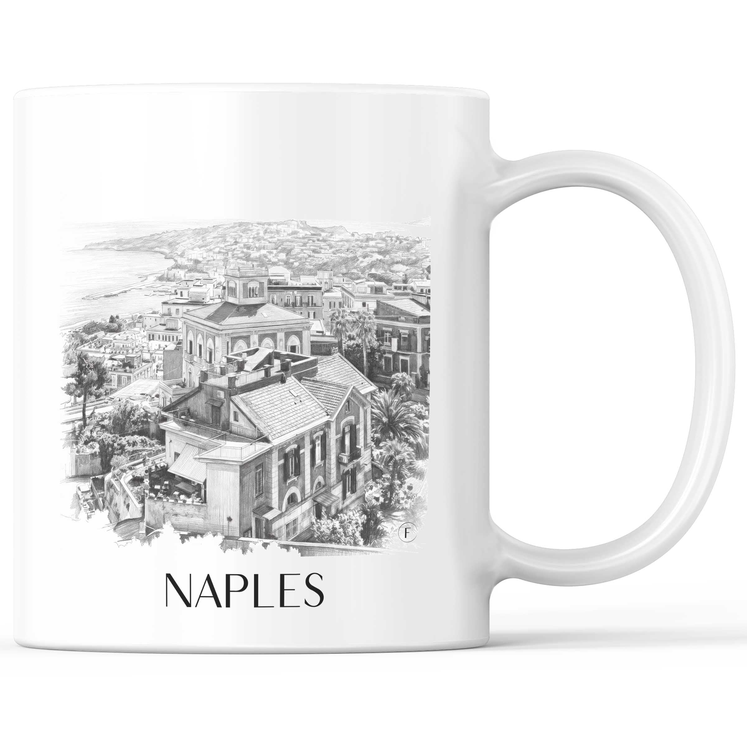 Neapel - Italien Becher - Kaffeetasse im Zeichnung Stil