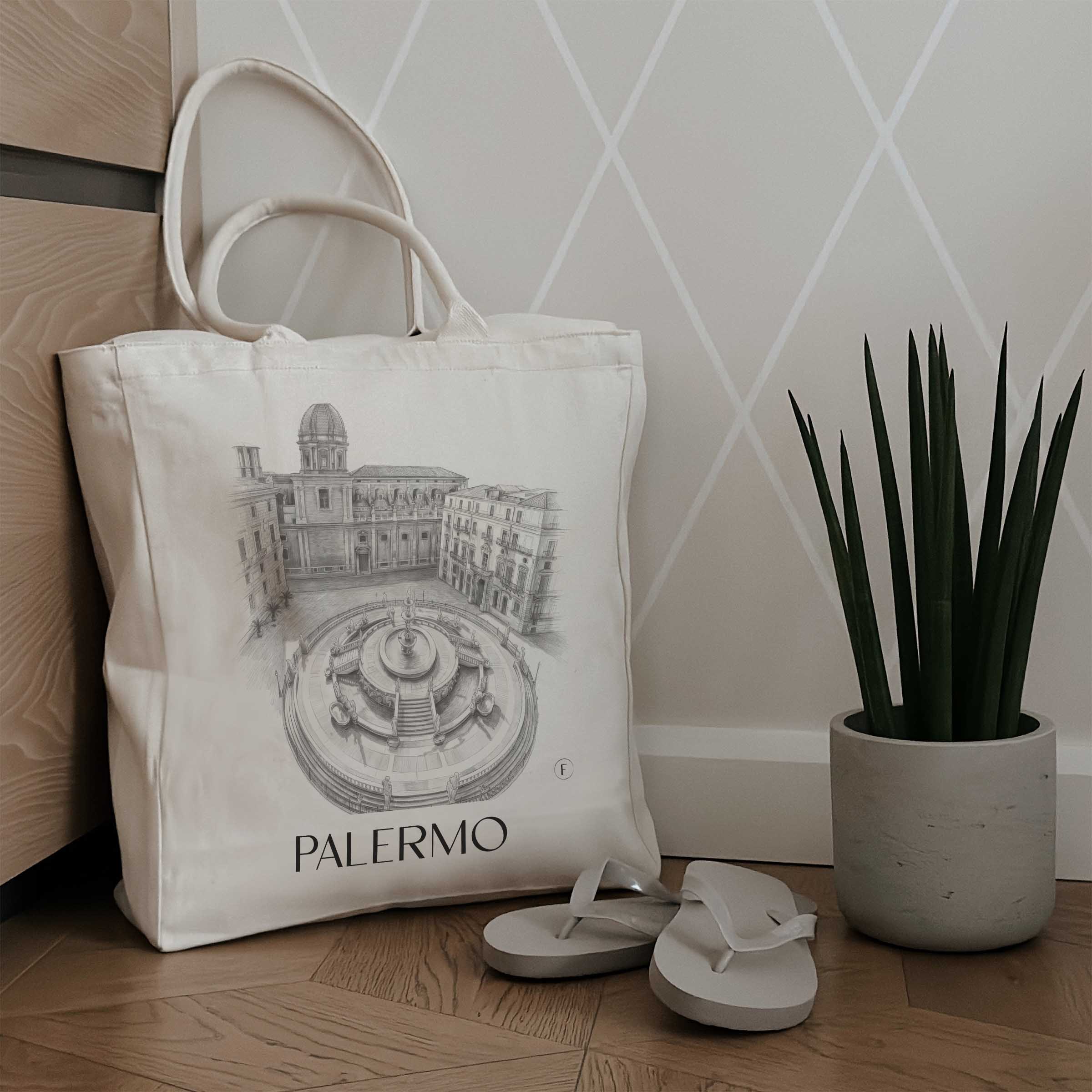 palermo-italien-einkaufstasche-bleistift-zeichnung-drawing