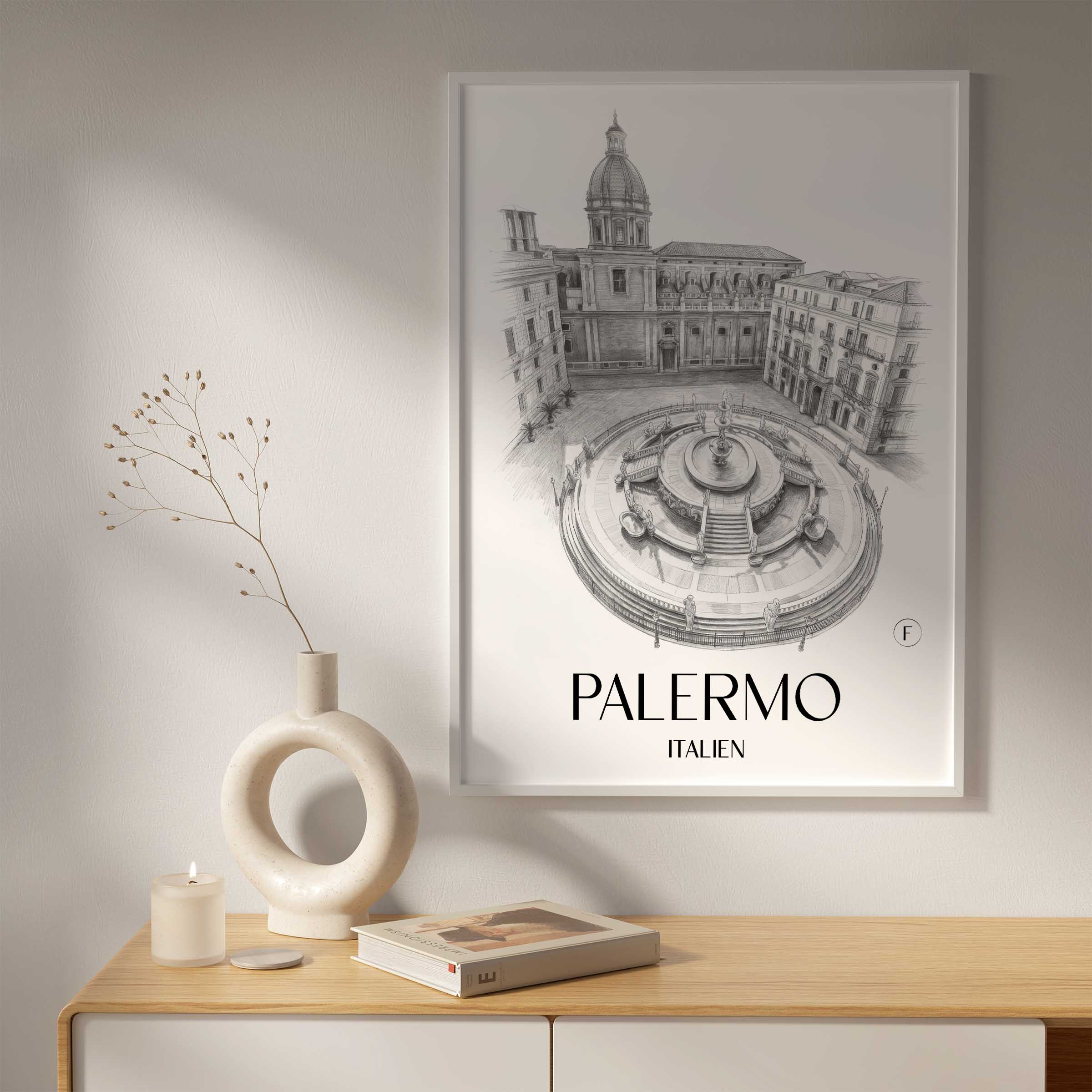 palermo-italien-poster-bleistift-zeichnung-drawing