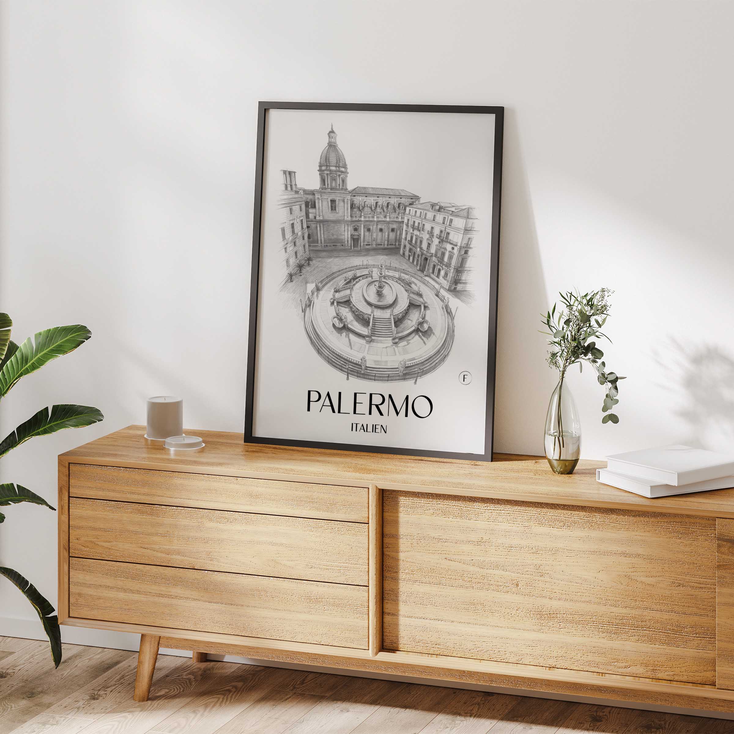 palermo-italien-poster-bleistift-zeichnung-drawing