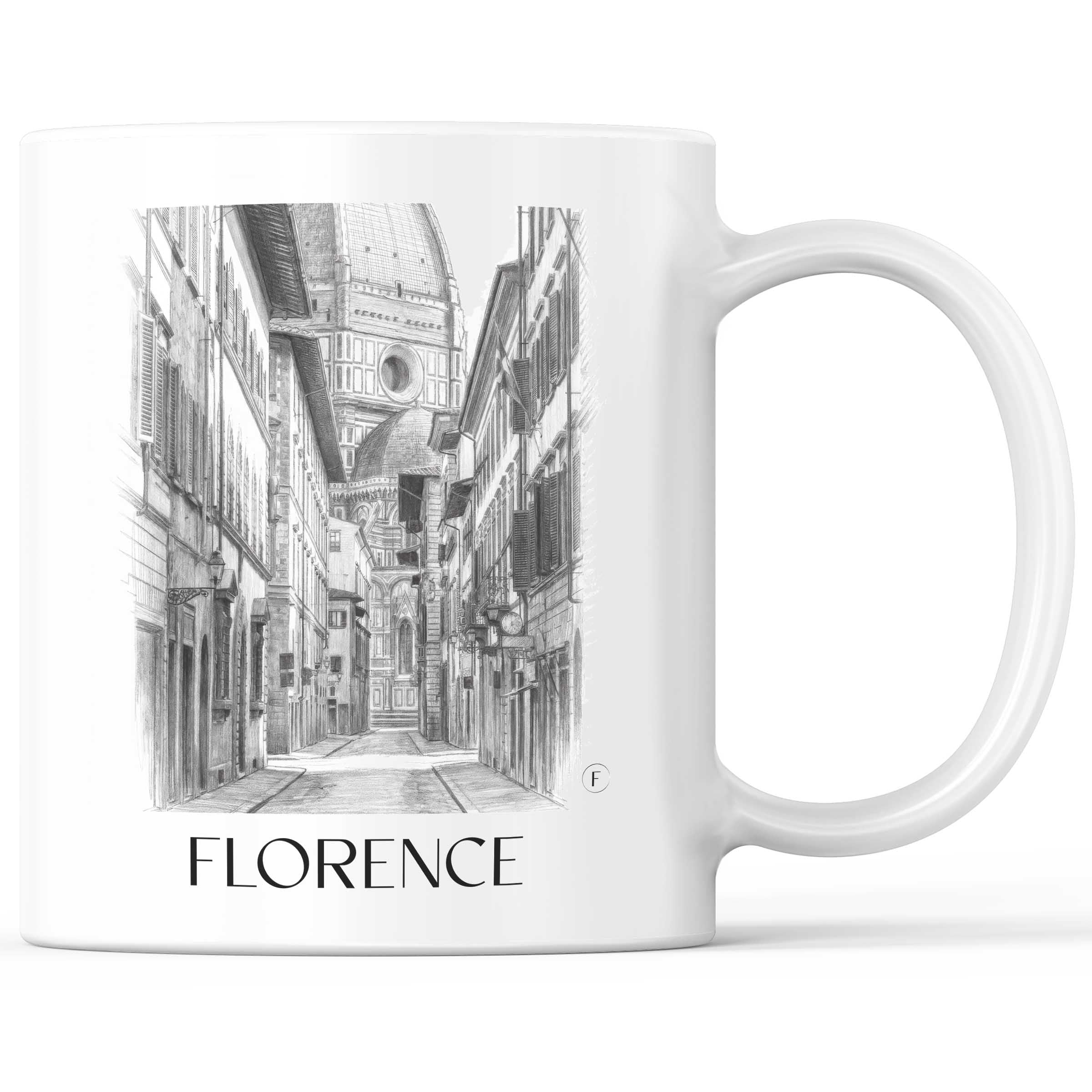 Florenz - Italien Becher - Kaffeetasse im Zeichnung Stil