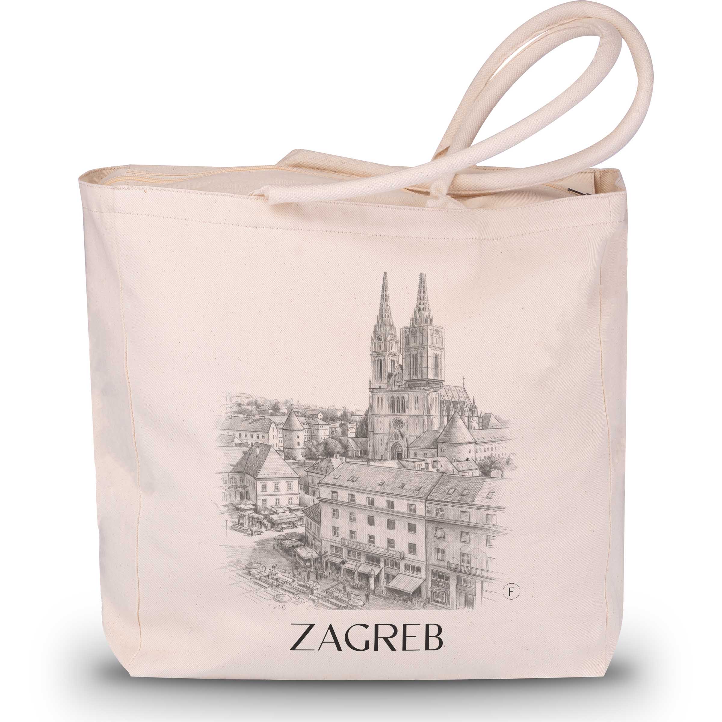 zagreb-kroatien-einkaufstasche-bleistift-zeichnung-drawing