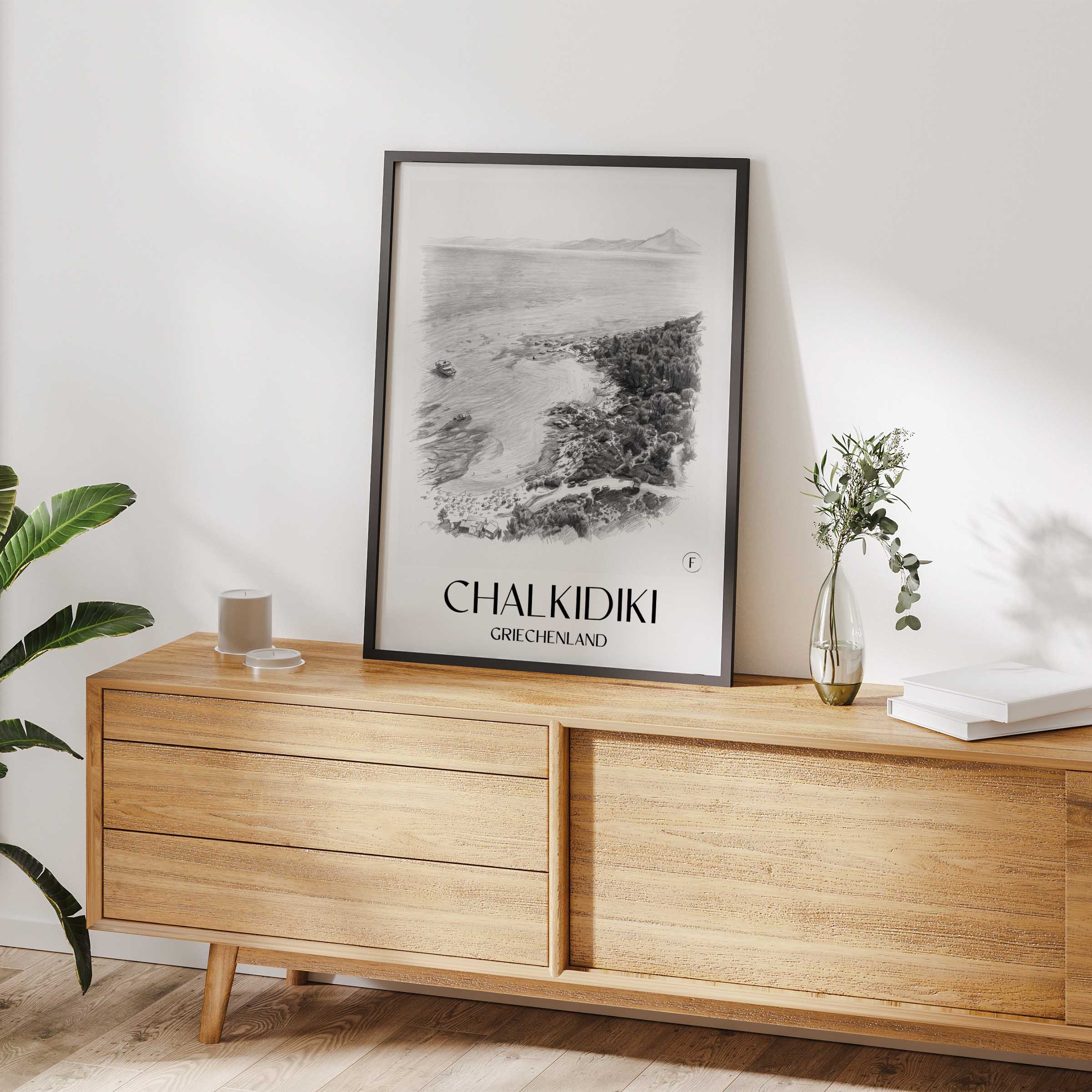 chalkidiki-griechenland-poster-bleistift-zeichnung-drawing