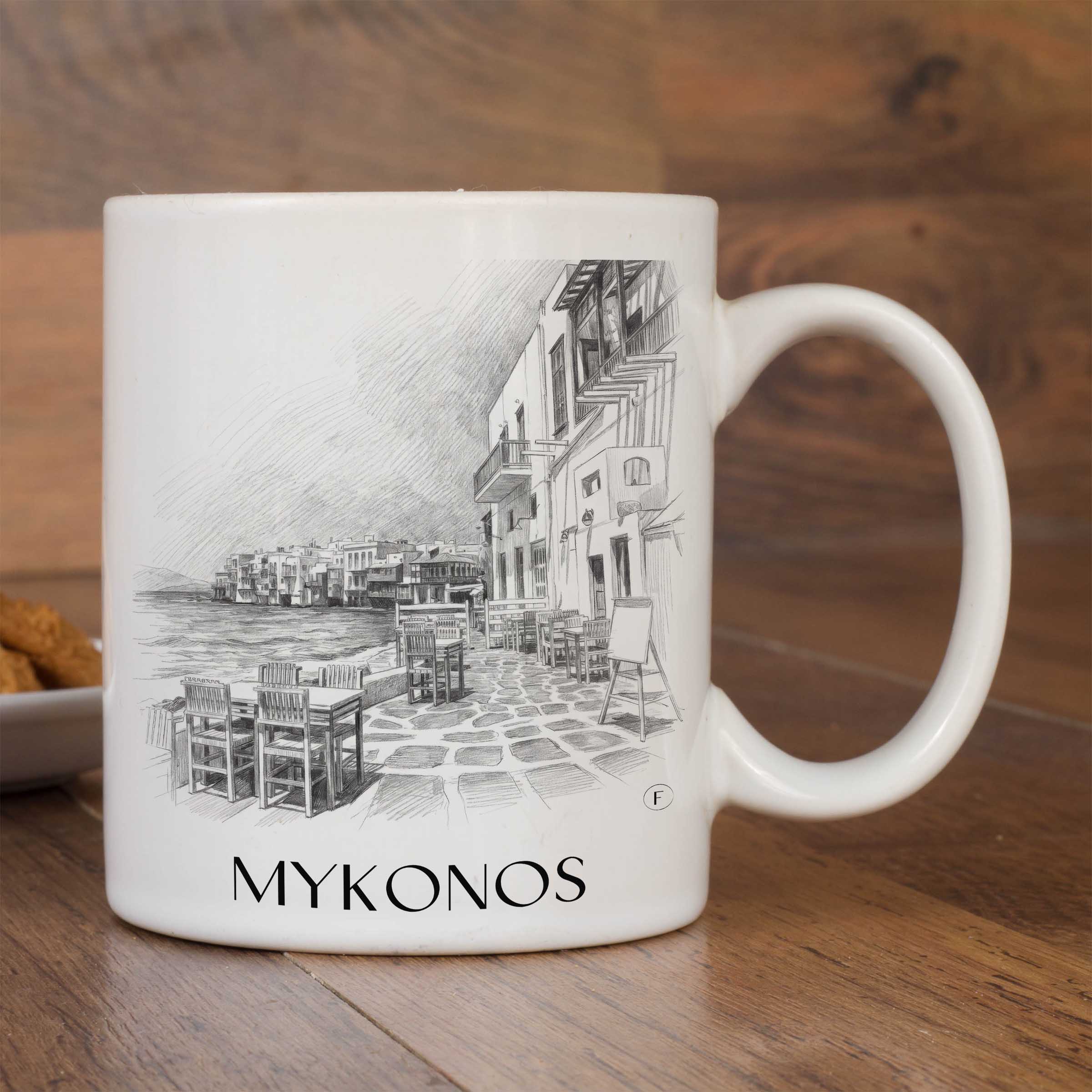 mykonos-griechenland-kaffeebecher-bleistift-zeichnung-drawing