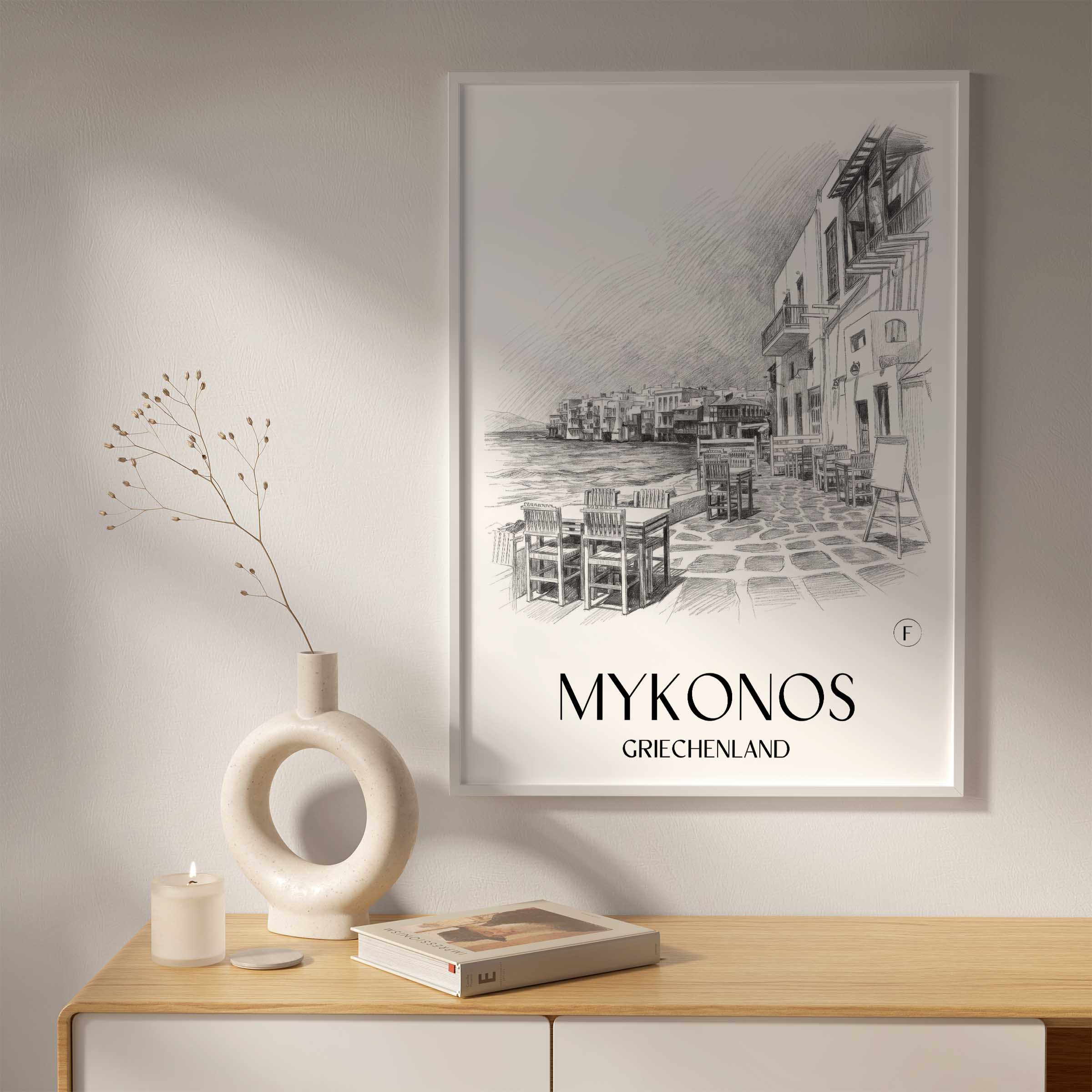 mykonos-griechenland-poster-bleistift-zeichnung-drawing