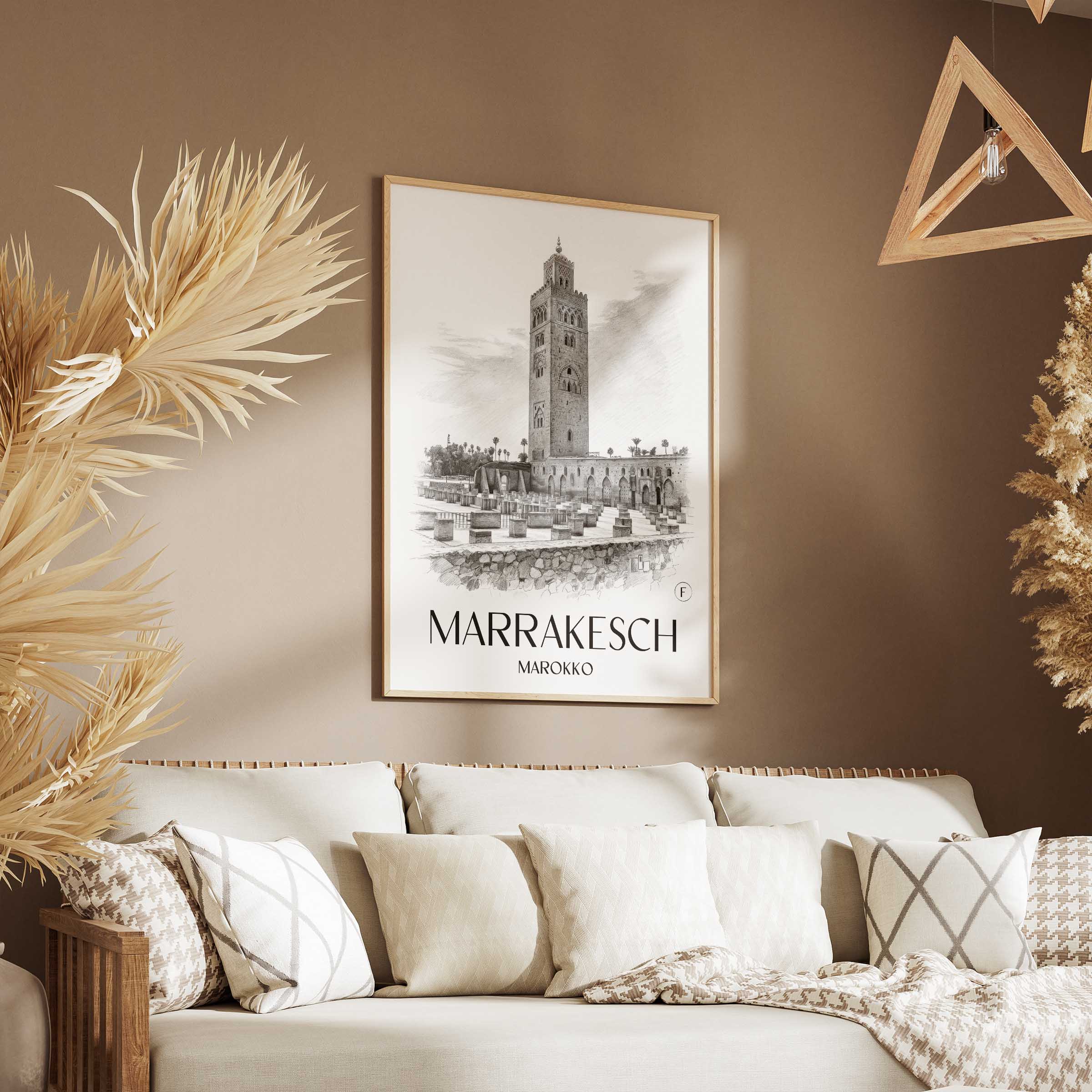 marrakesch-marokko-poster-bleistift-zeichnung-drawing