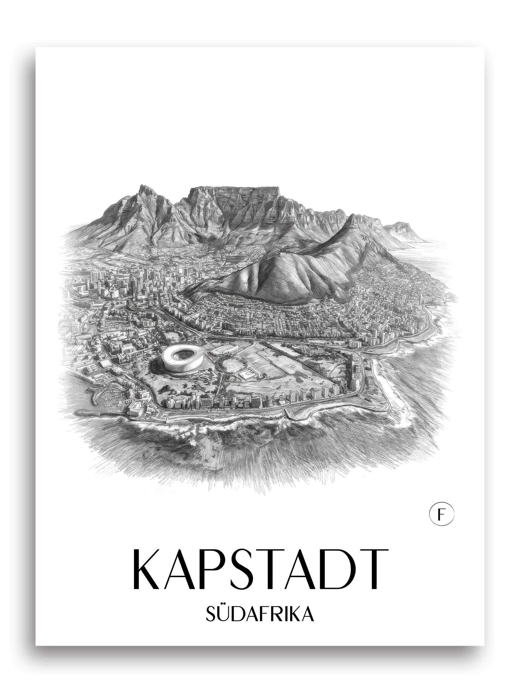 kapstadt-südafrika-poster-bleistift-zeichnung-drawing