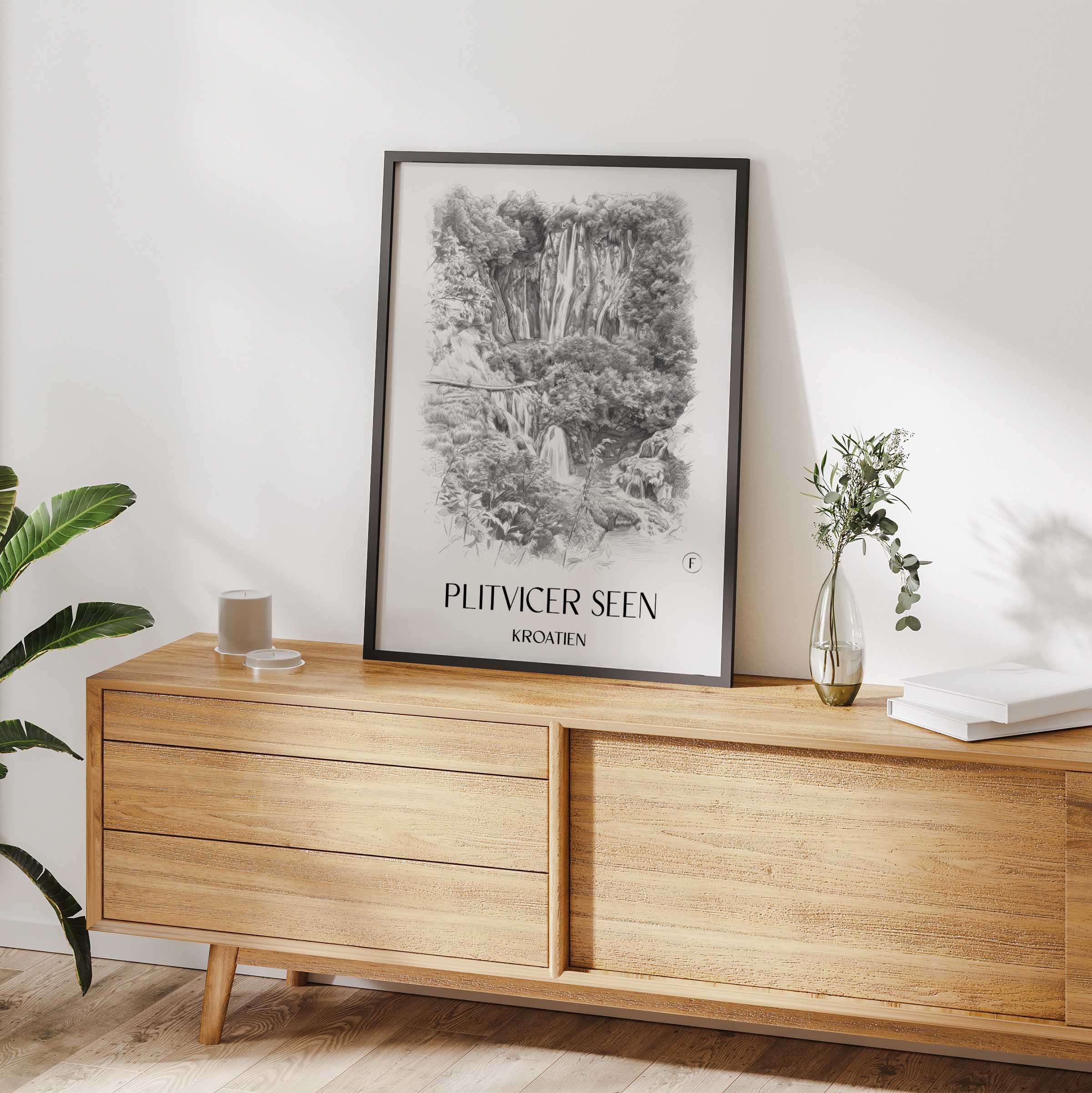 plitvicer-seen-kroatien-poster-bleistift-zeichnung-drawing