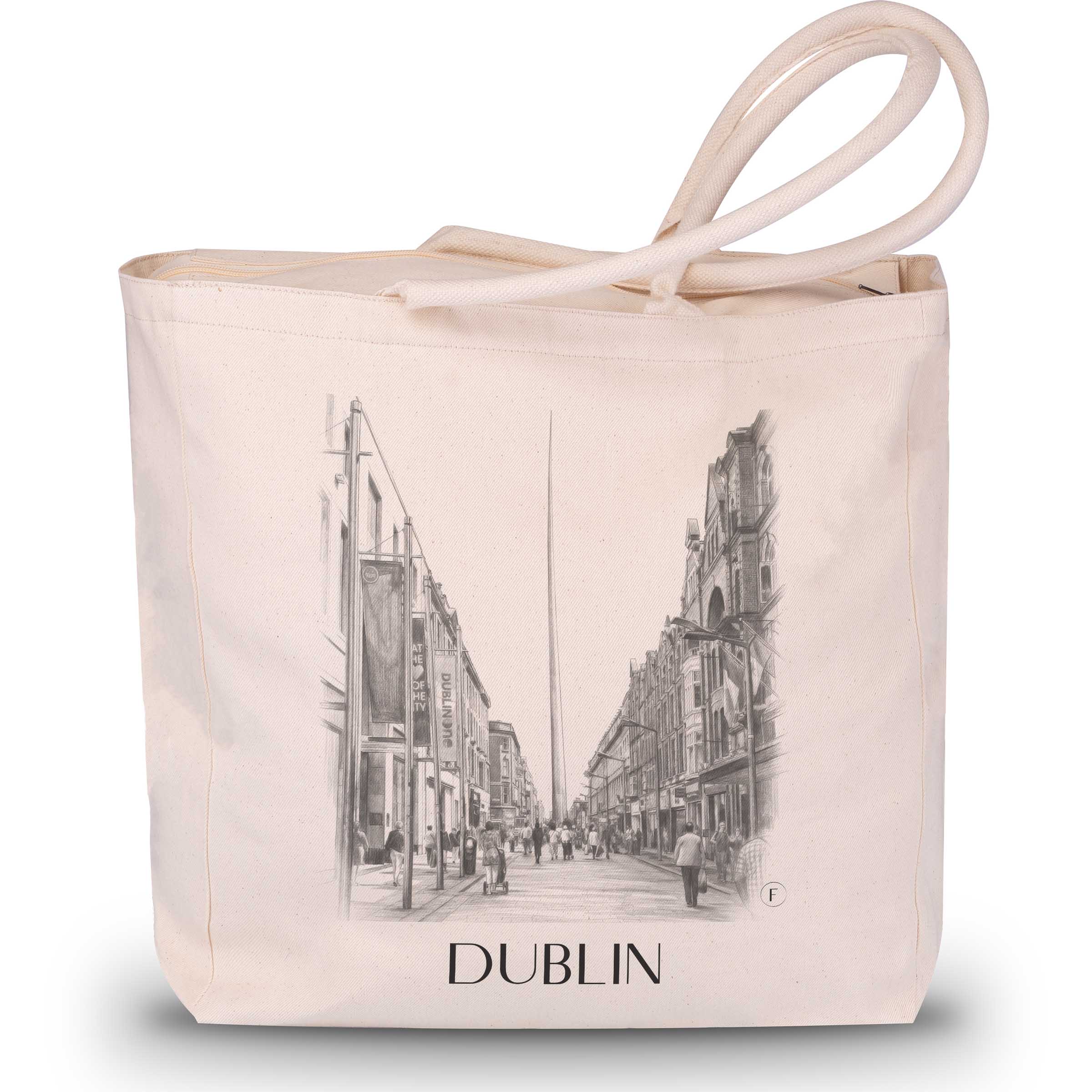 dublin-irland-einkaufstasche-bleistift-zeichnung-drawing