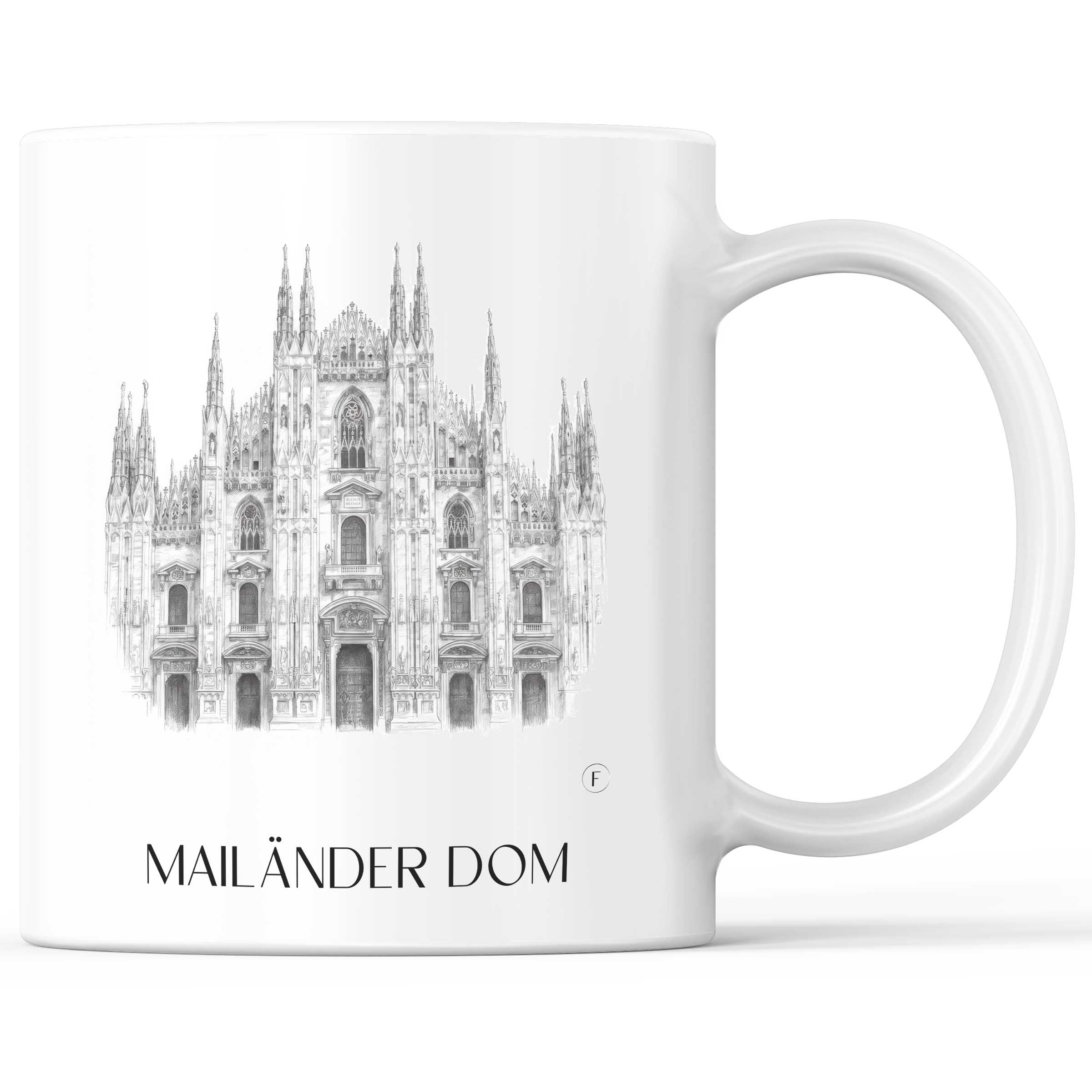 Mailänder Dom - Italien Becher - Kaffeetasse im Zeichnung Stil