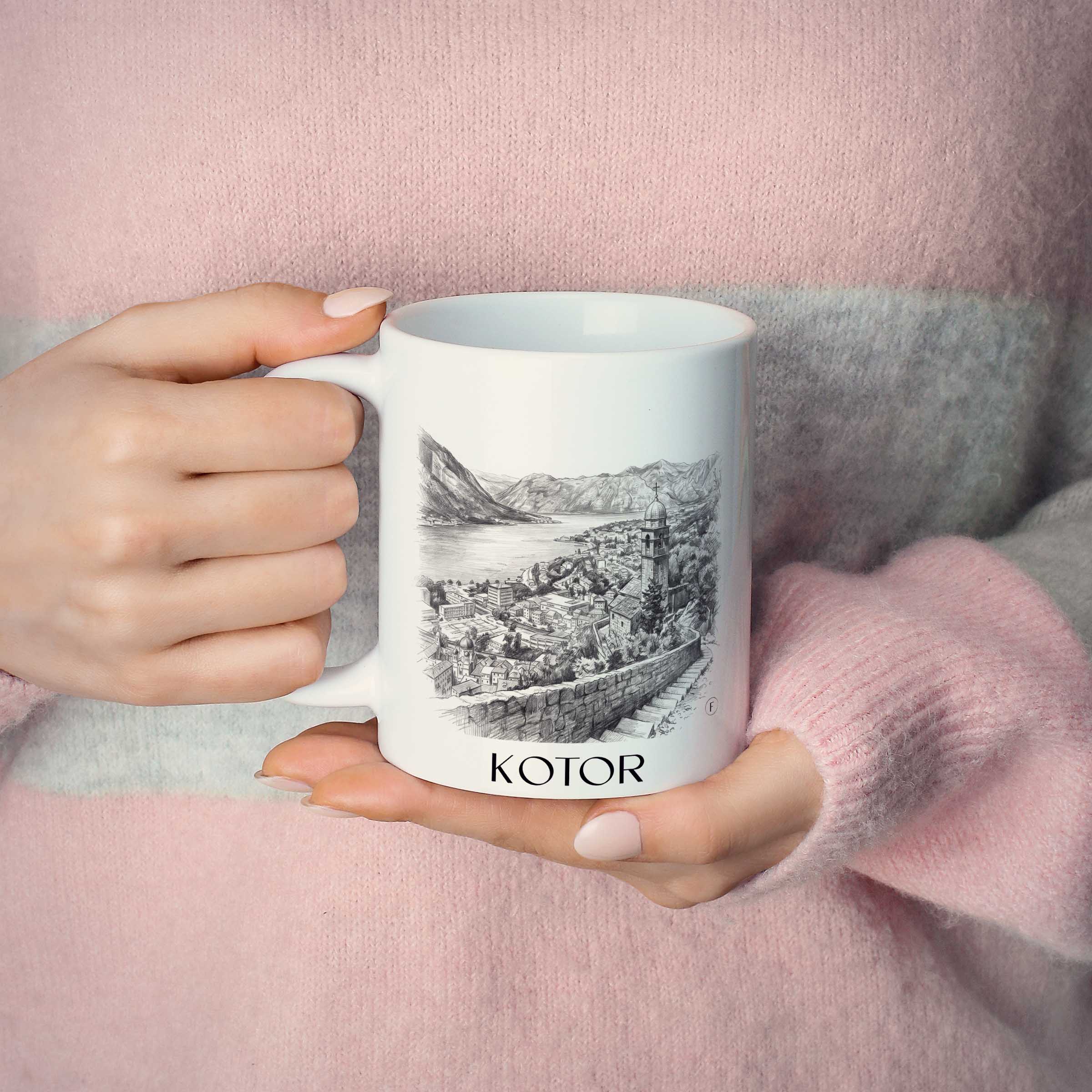 kotor-montenegro-kaffeebecher-bleistift-zeichnung-drawing