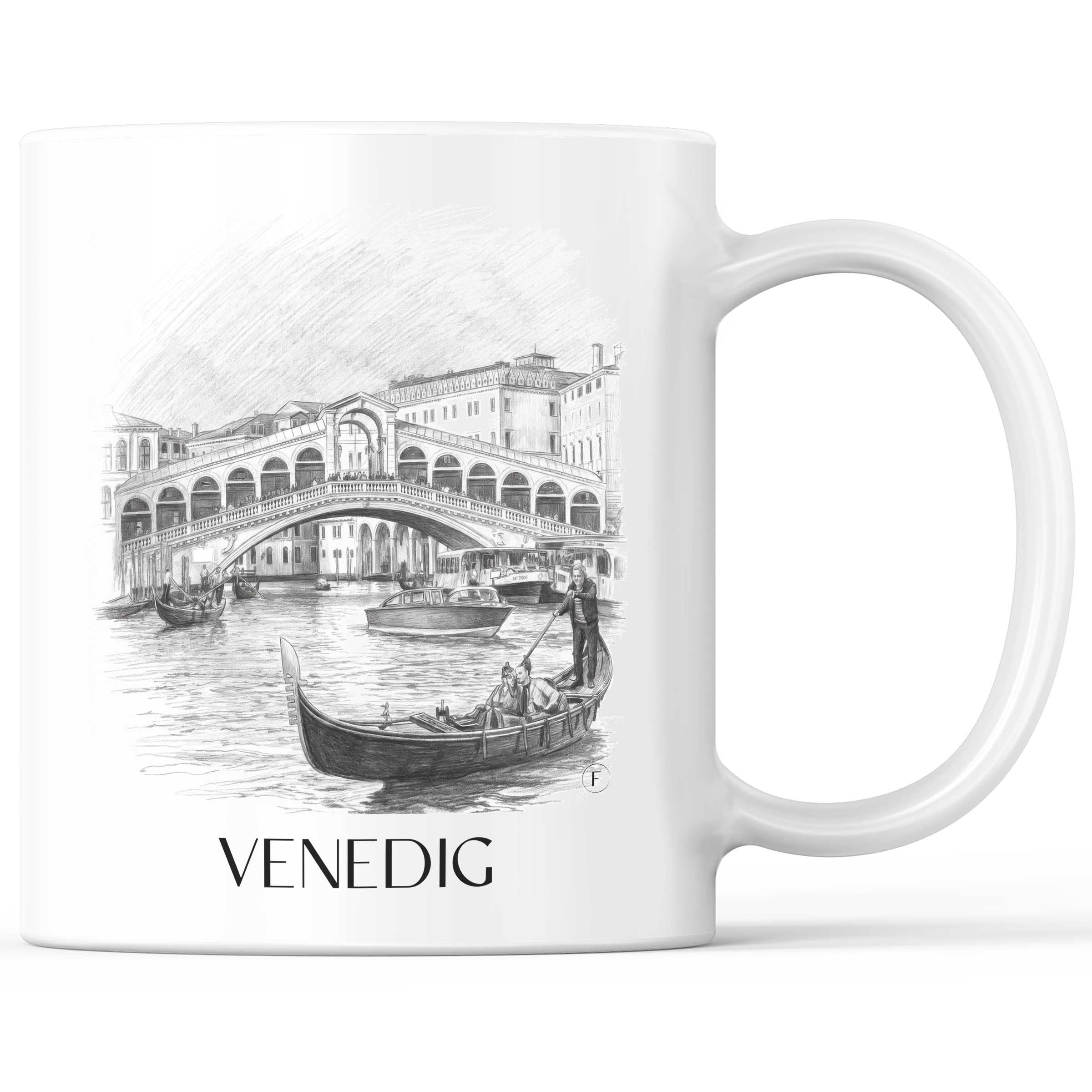 Venedig - Italien Becher - Kaffeetasse im Zeichnung Stil