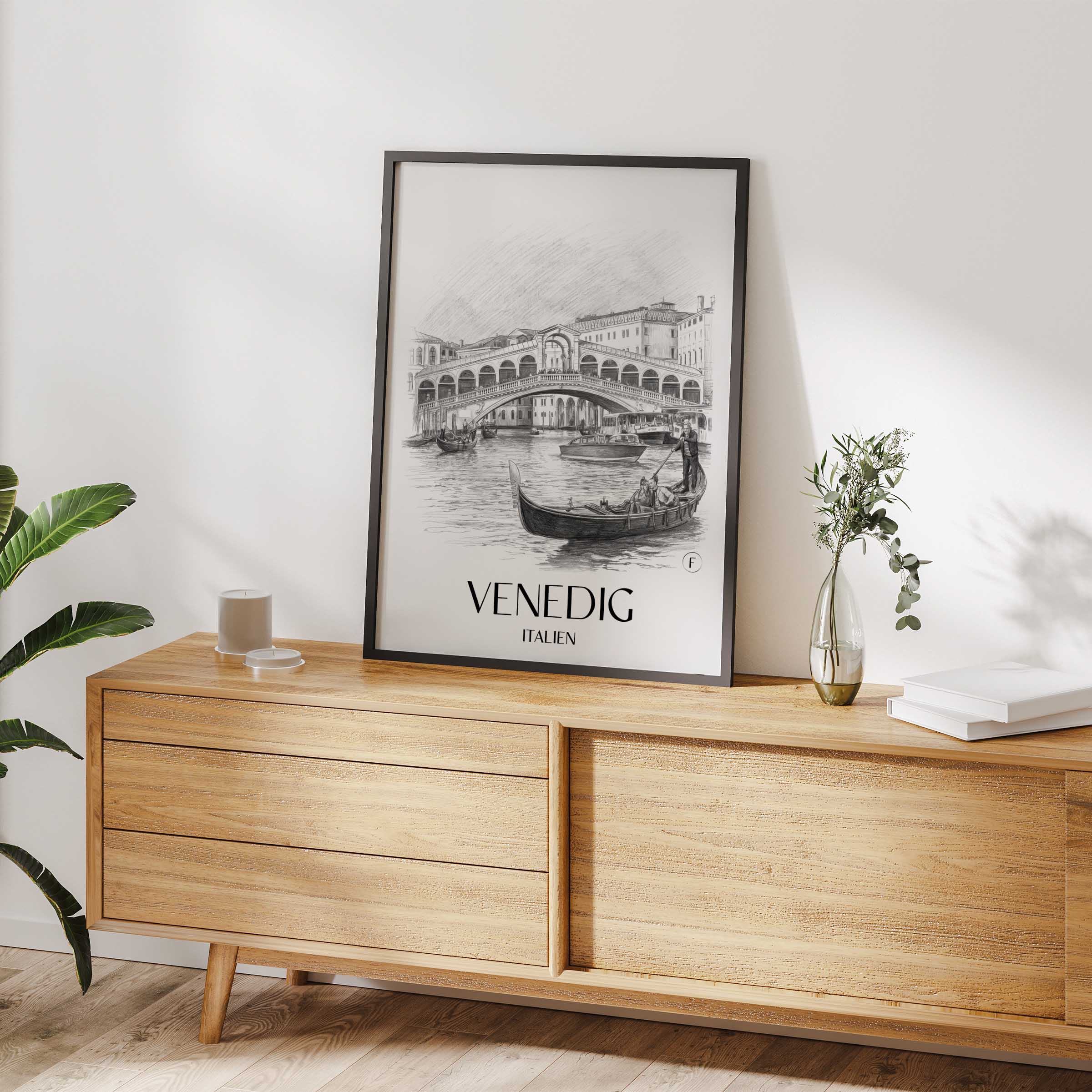 venedig-italien-poster-bleistift-zeichnung-drawing