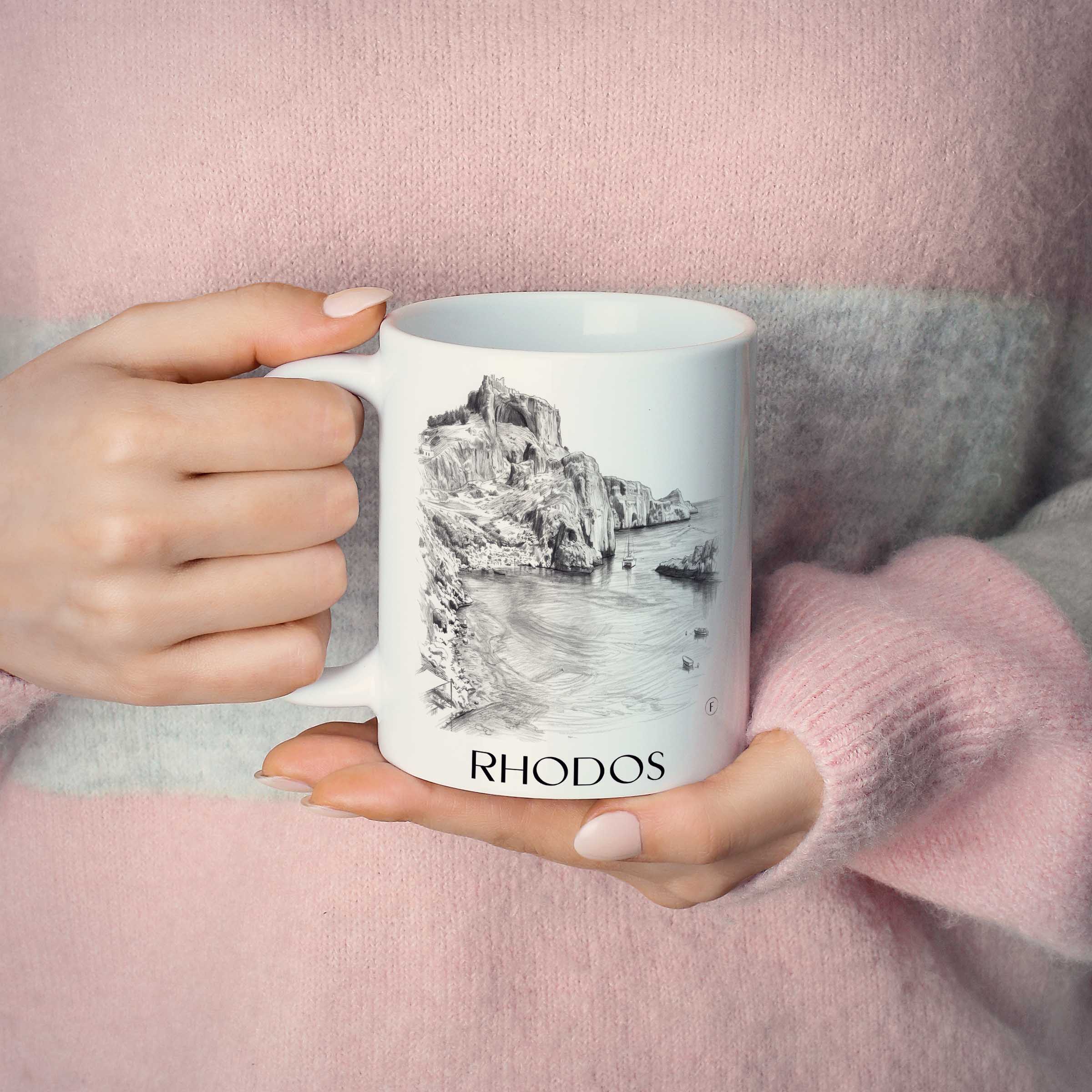 rhodos-griechenland-kaffeebecher-bleistift-zeichnung-drawing
