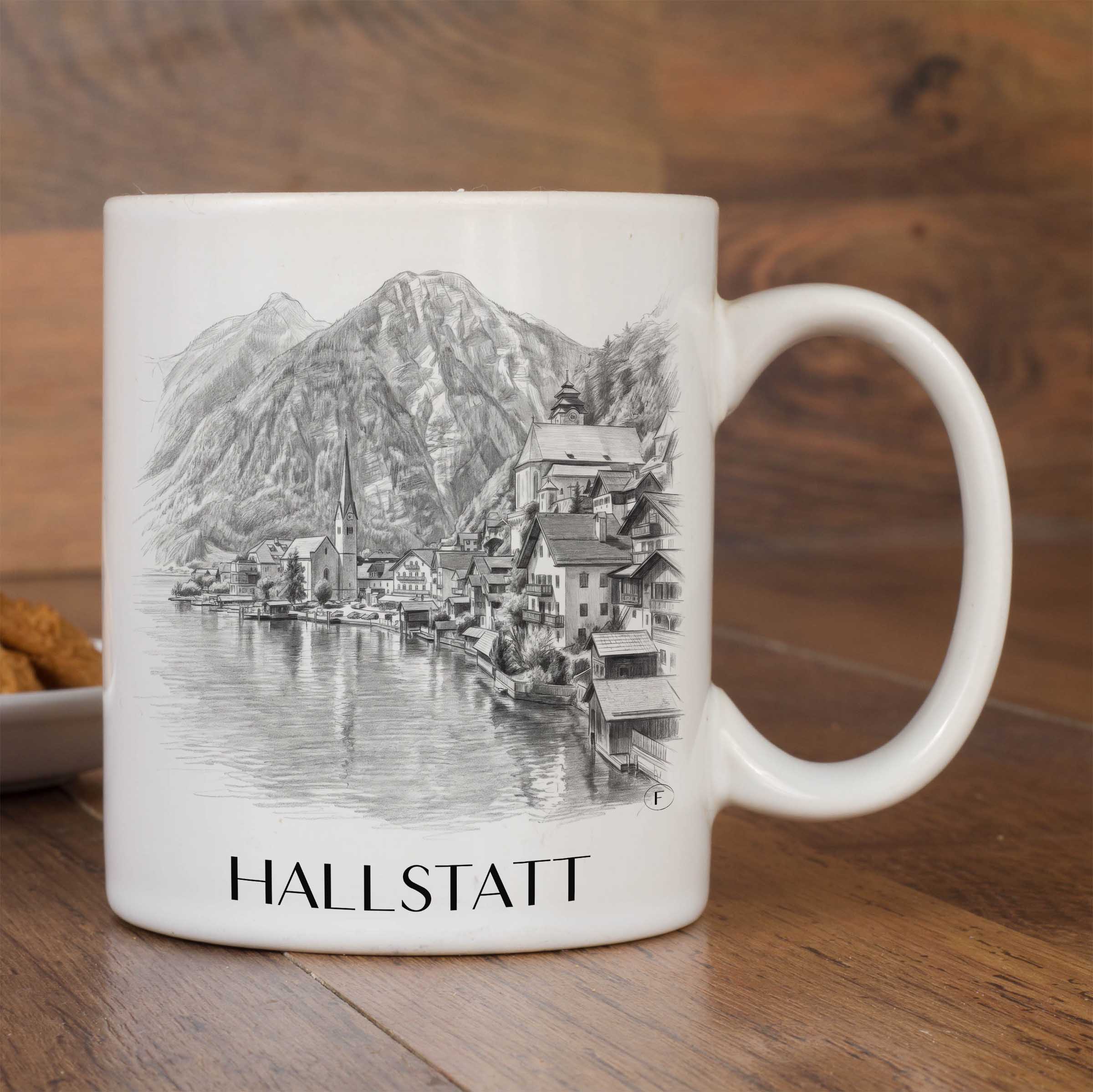 hallstatt-österreich-kaffeebecher-bleistift-zeichnung-drawing