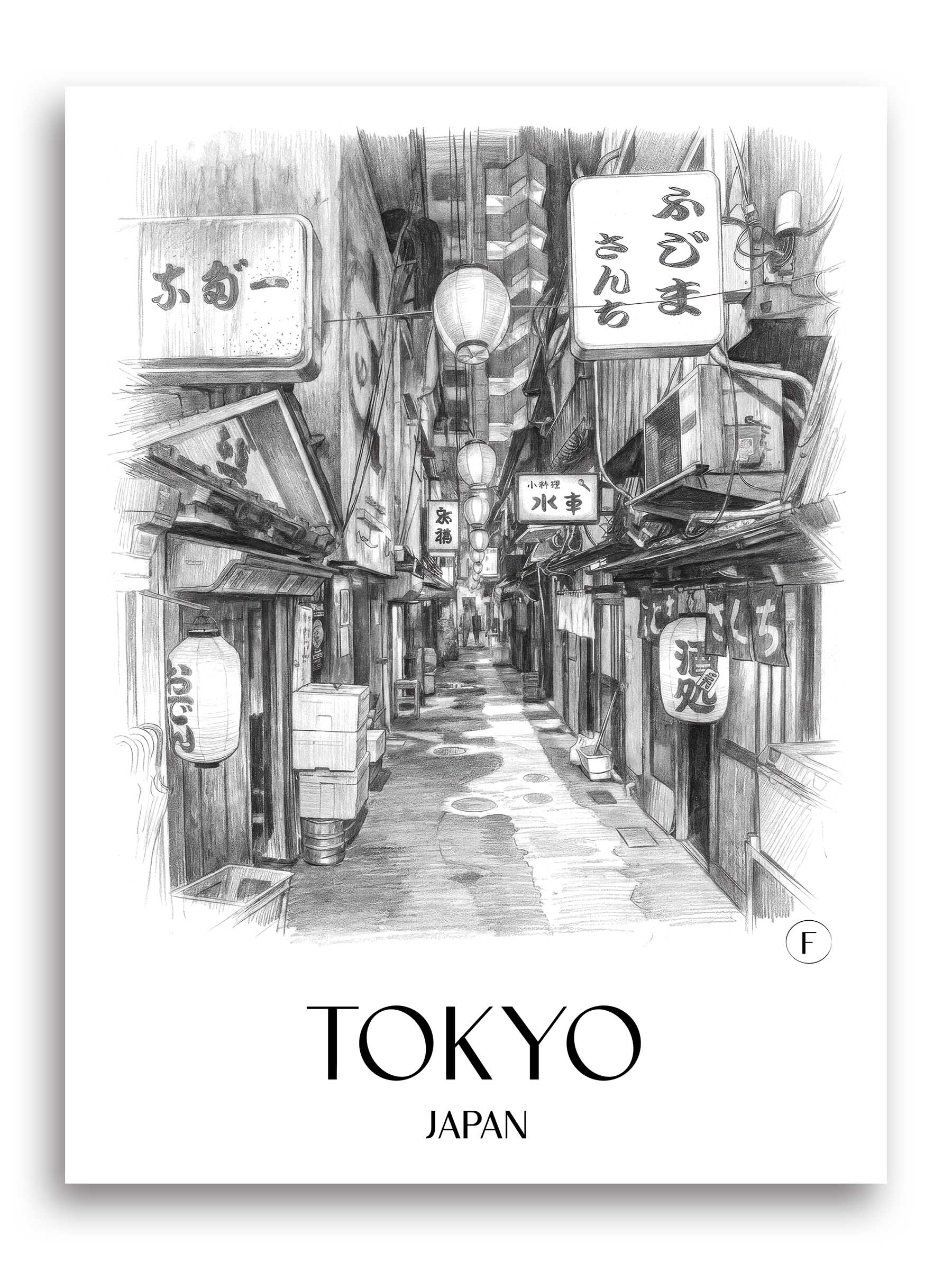 tokyo-japan-poster-bleistift-zeichnung-drawing