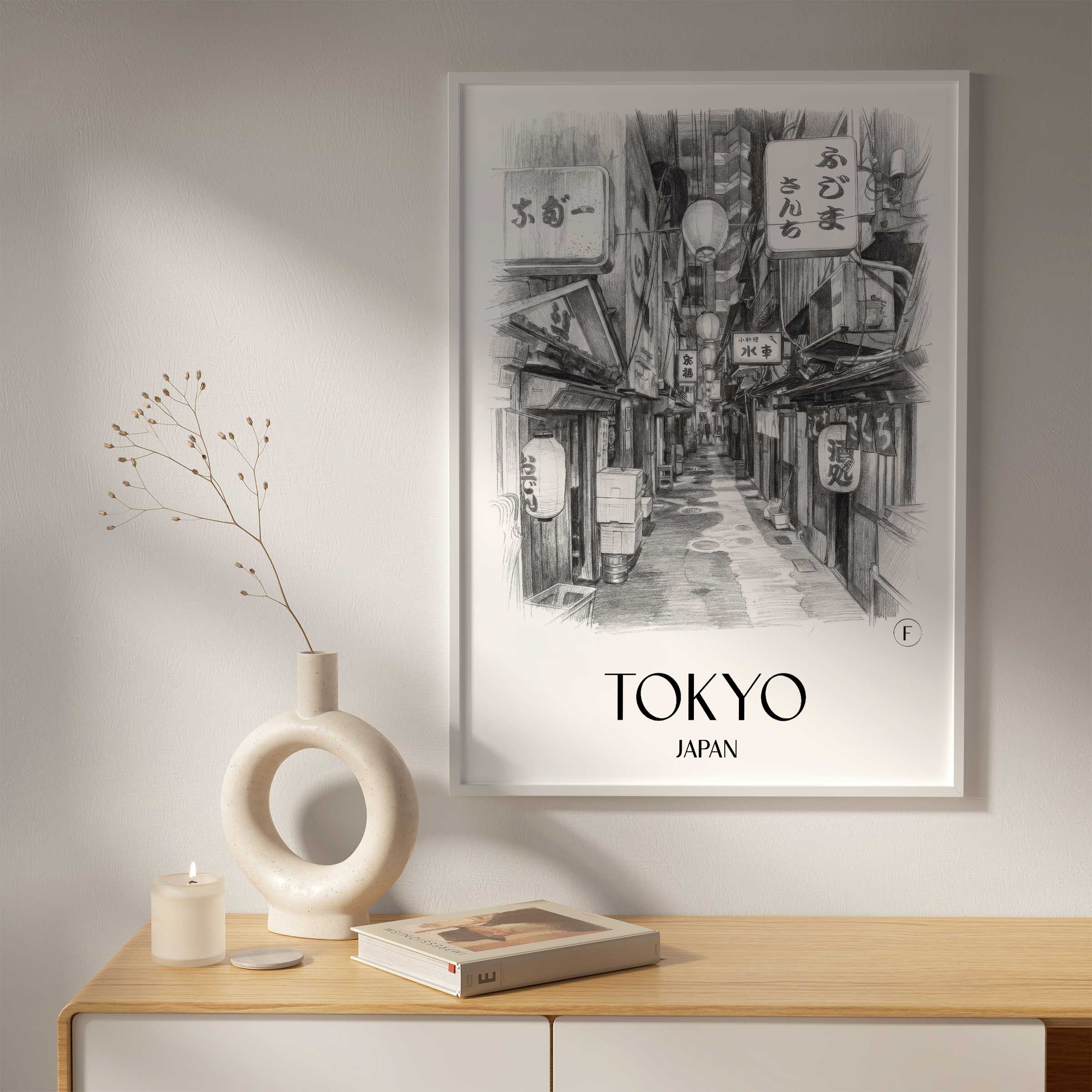 tokyo-japan-poster-bleistift-zeichnung-drawing