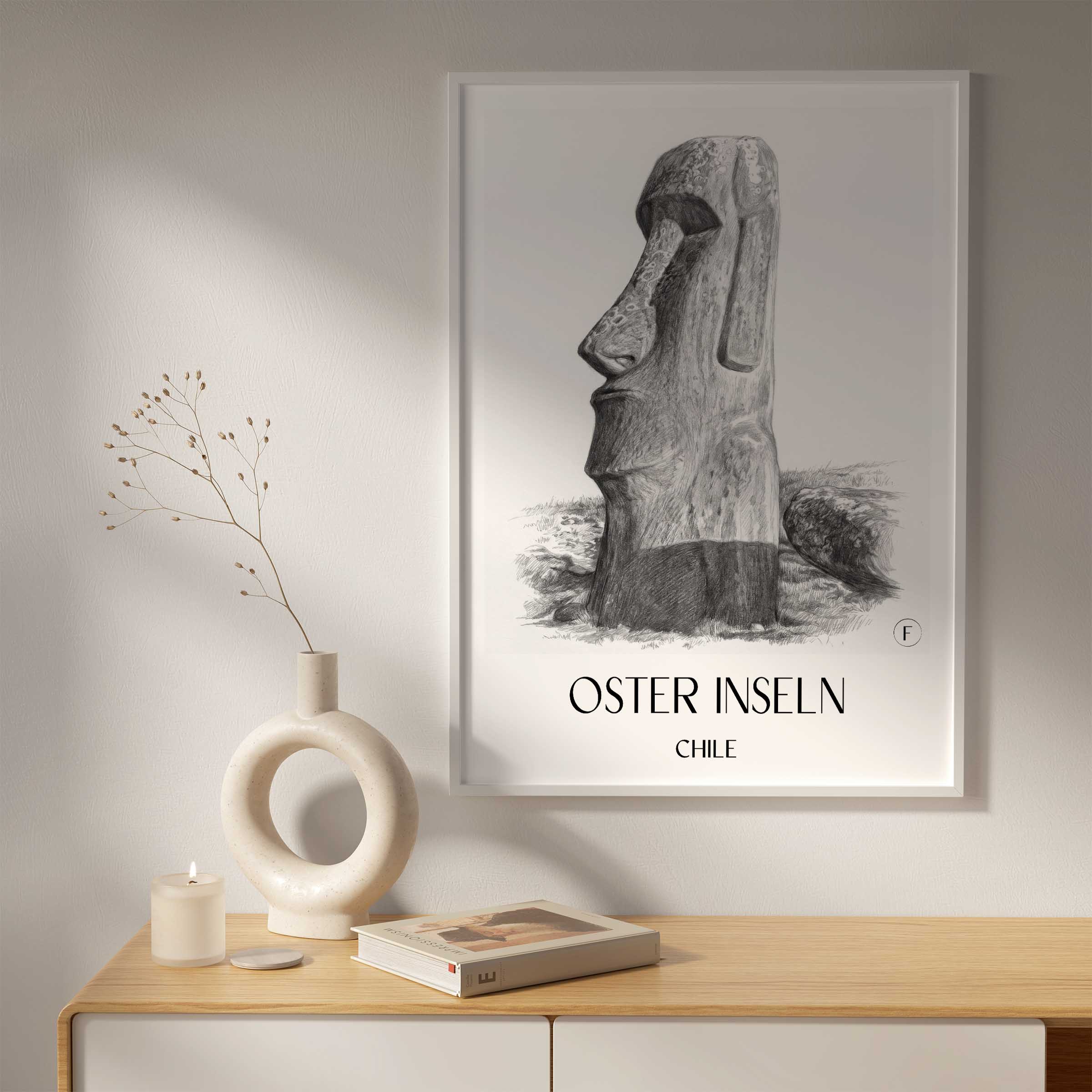 oster-inseln-chile-poster-bleistift-zeichnung-drawing
