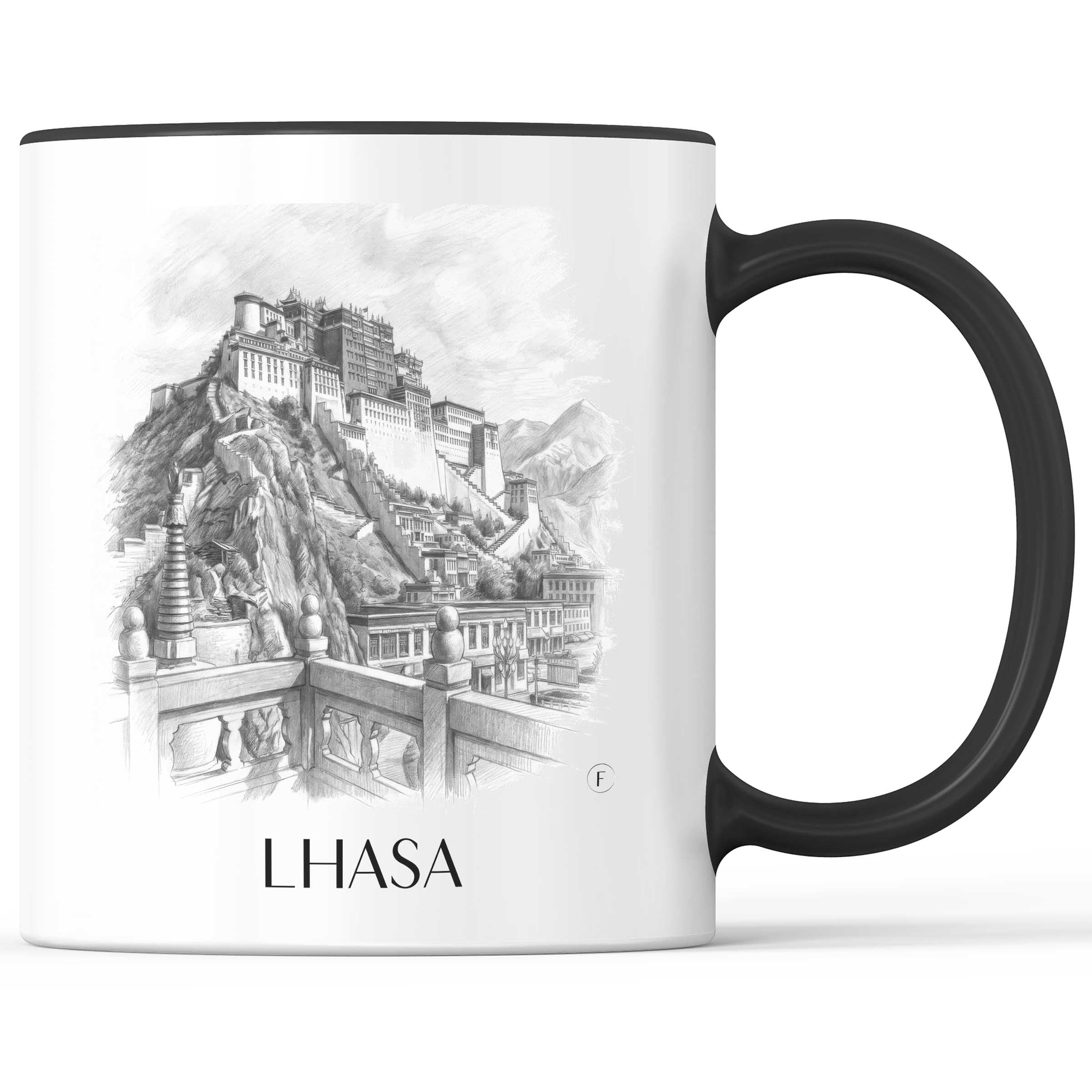 lhasa-china-kaffeebecher-bleistift-zeichnung-drawing