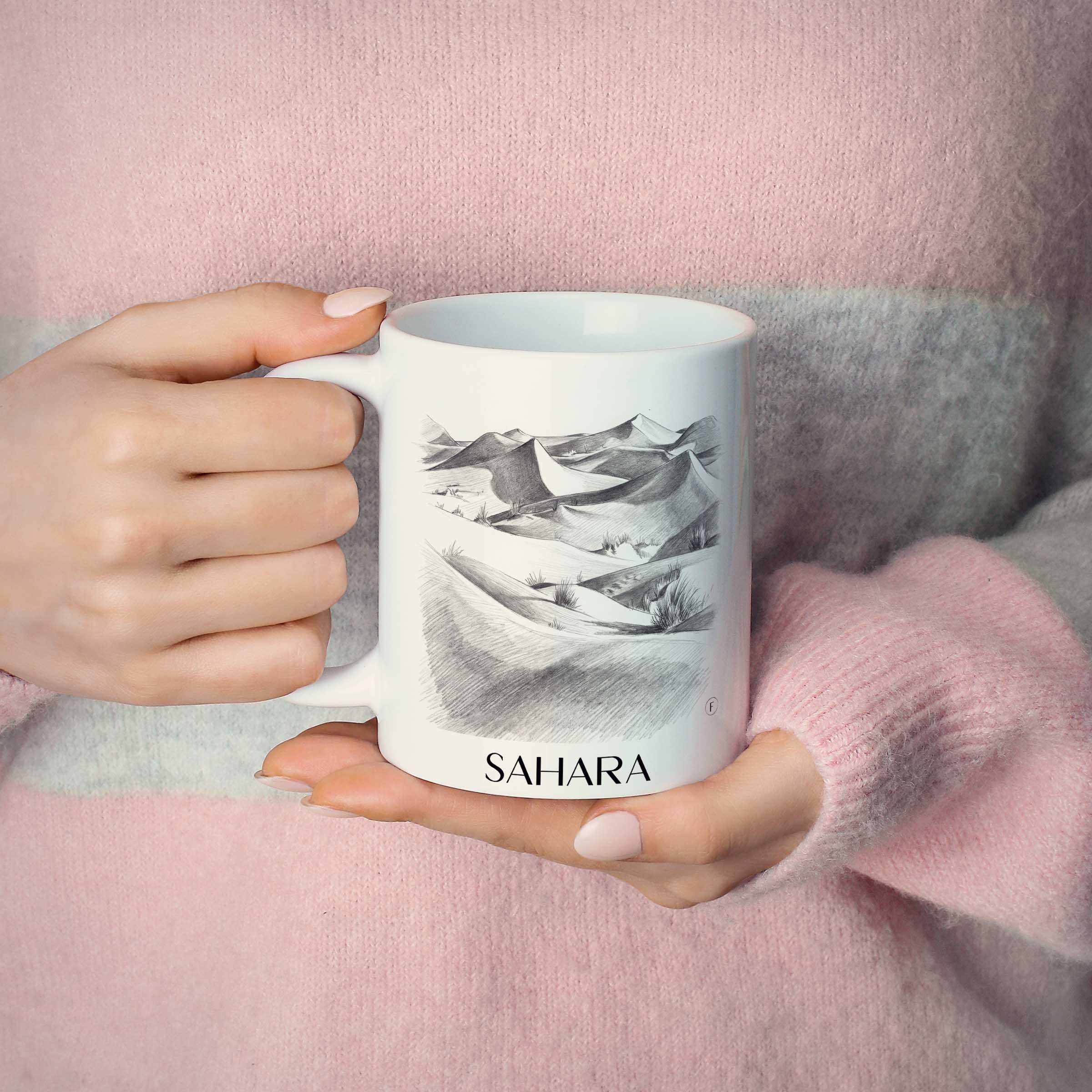 sahara-nordafrika-kaffeebecher-bleistift-zeichnung-drawing