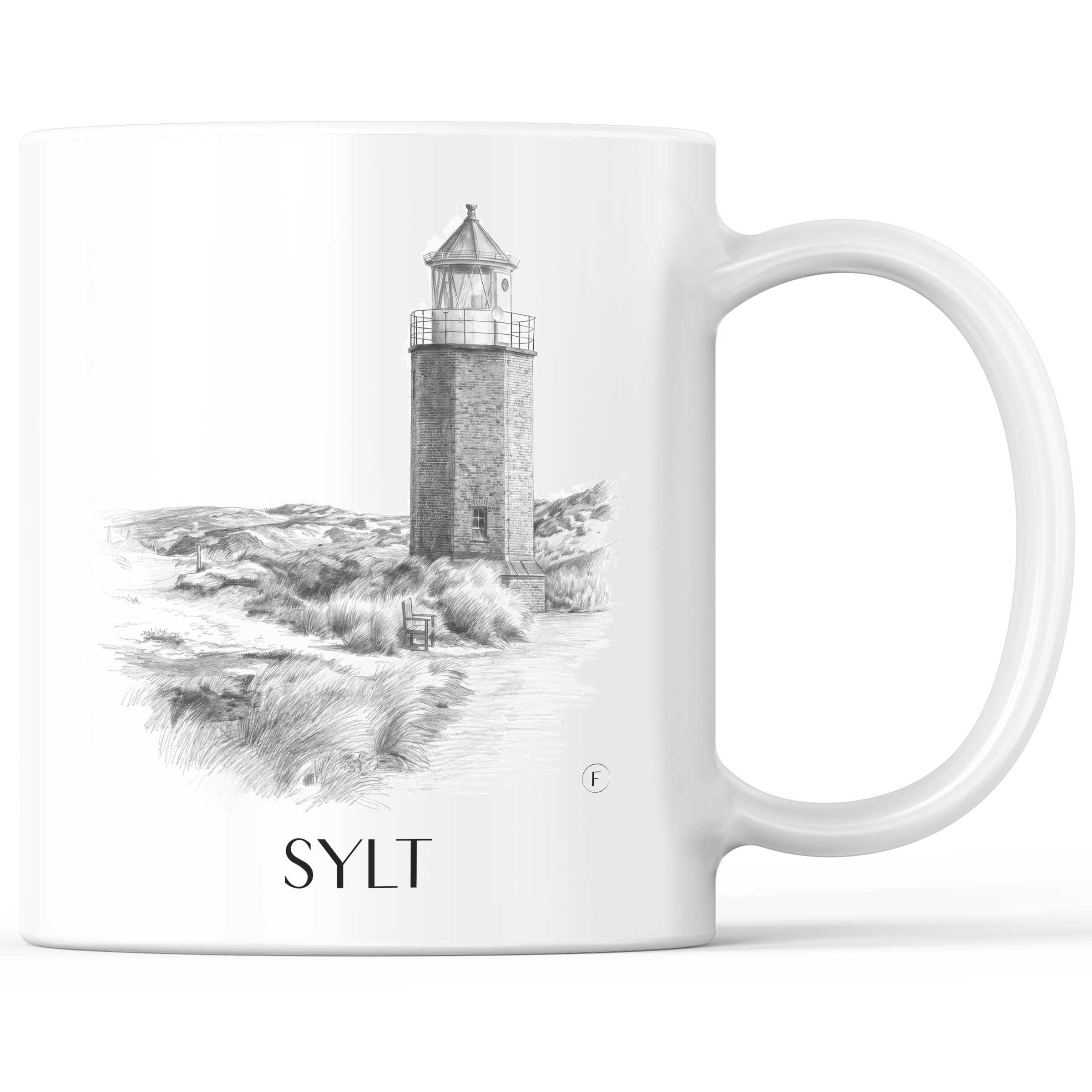 Sylt - Deutschland Becher - Kaffeetasse im Zeichnung Stil