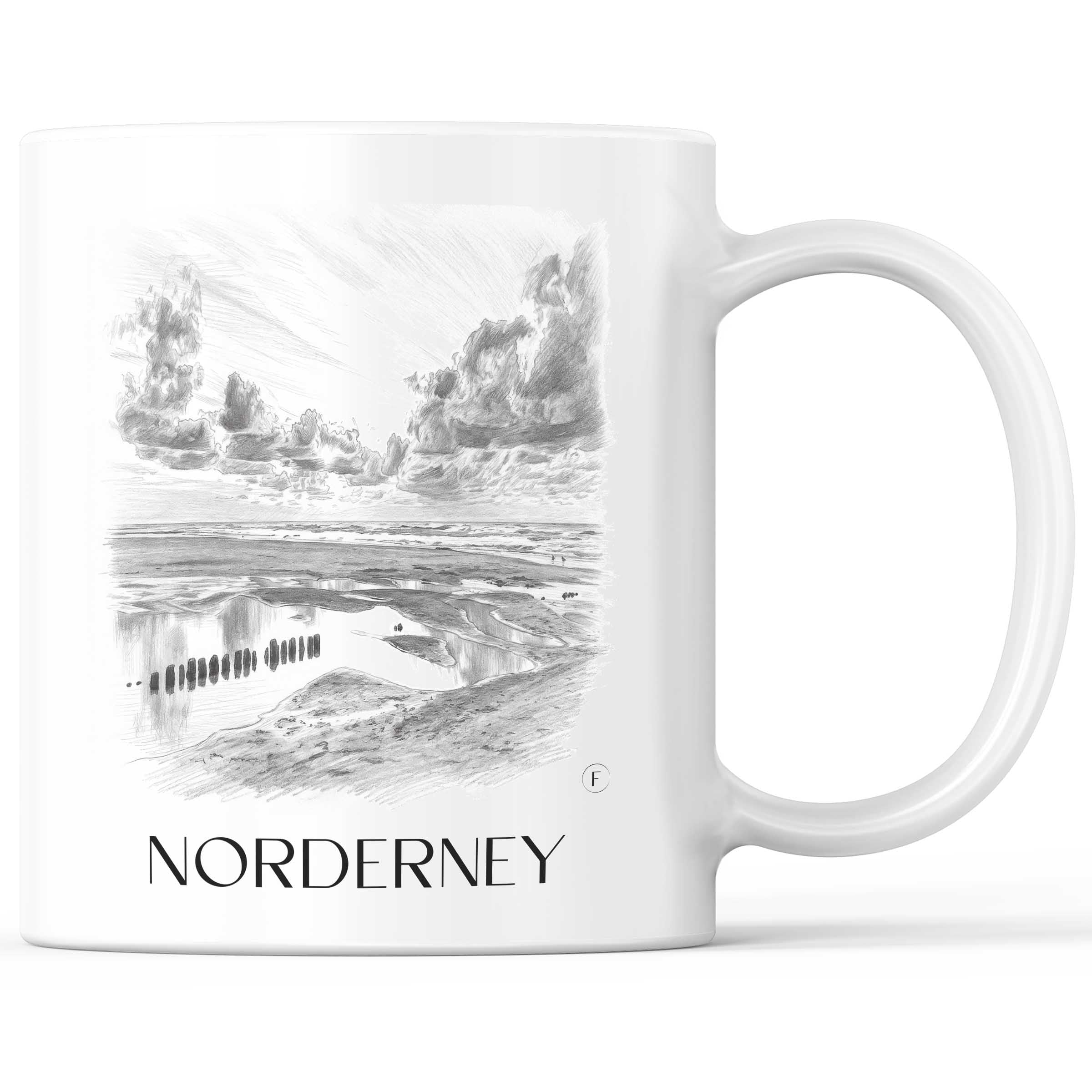 Norderney - Deutschland Becher - Kaffeetasse im Zeichnung Stil