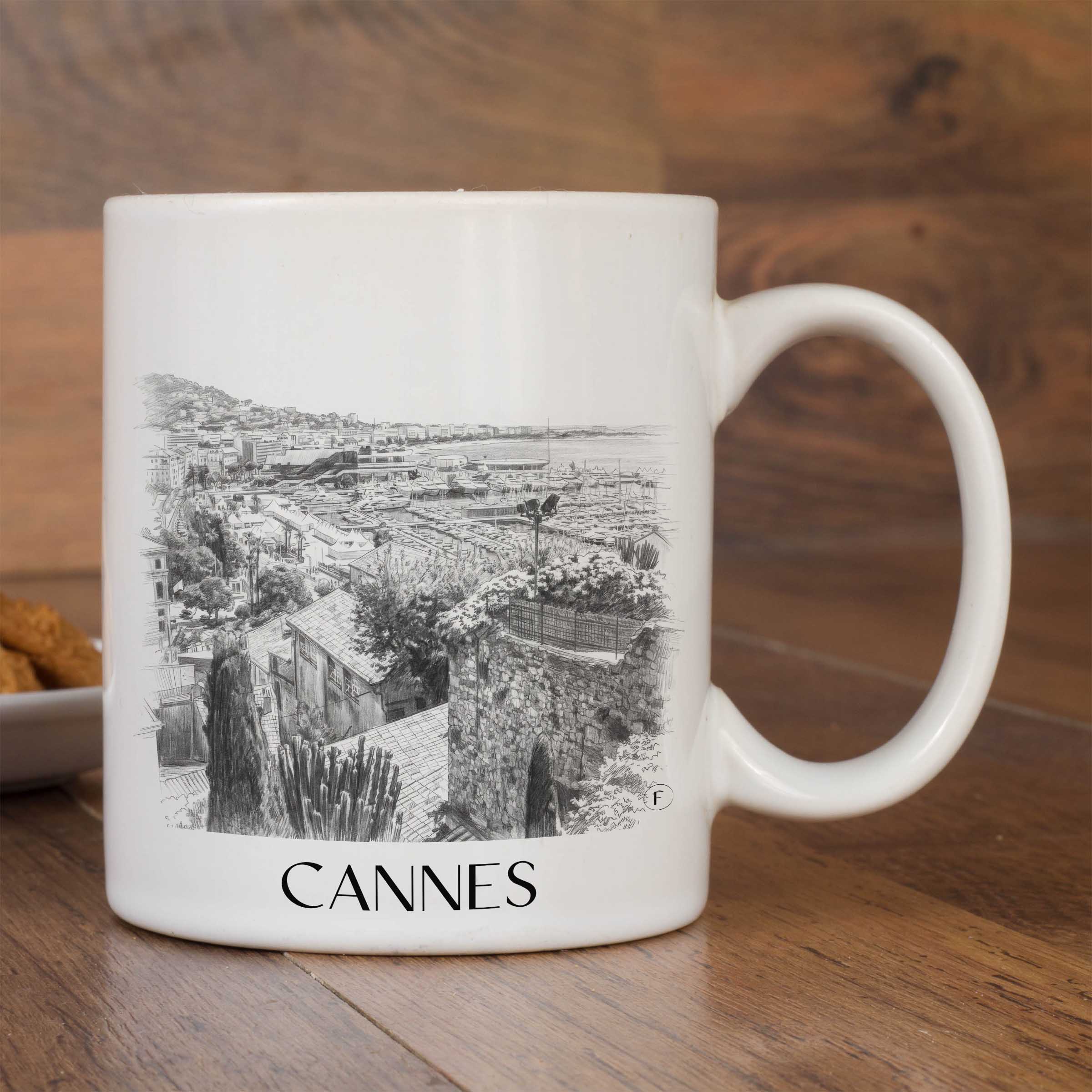 cannes-frankreich-kaffeebecher-bleistift-zeichnung-drawing