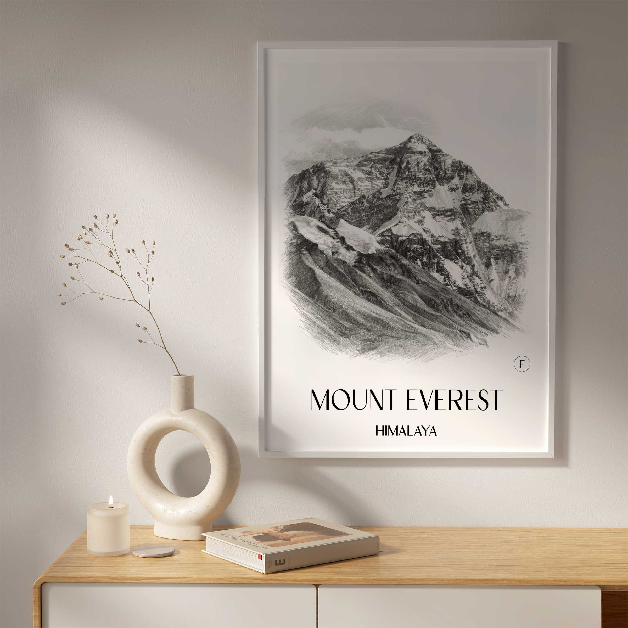 mount-everest-himalaya-poster-bleistift-zeichnung-drawing
