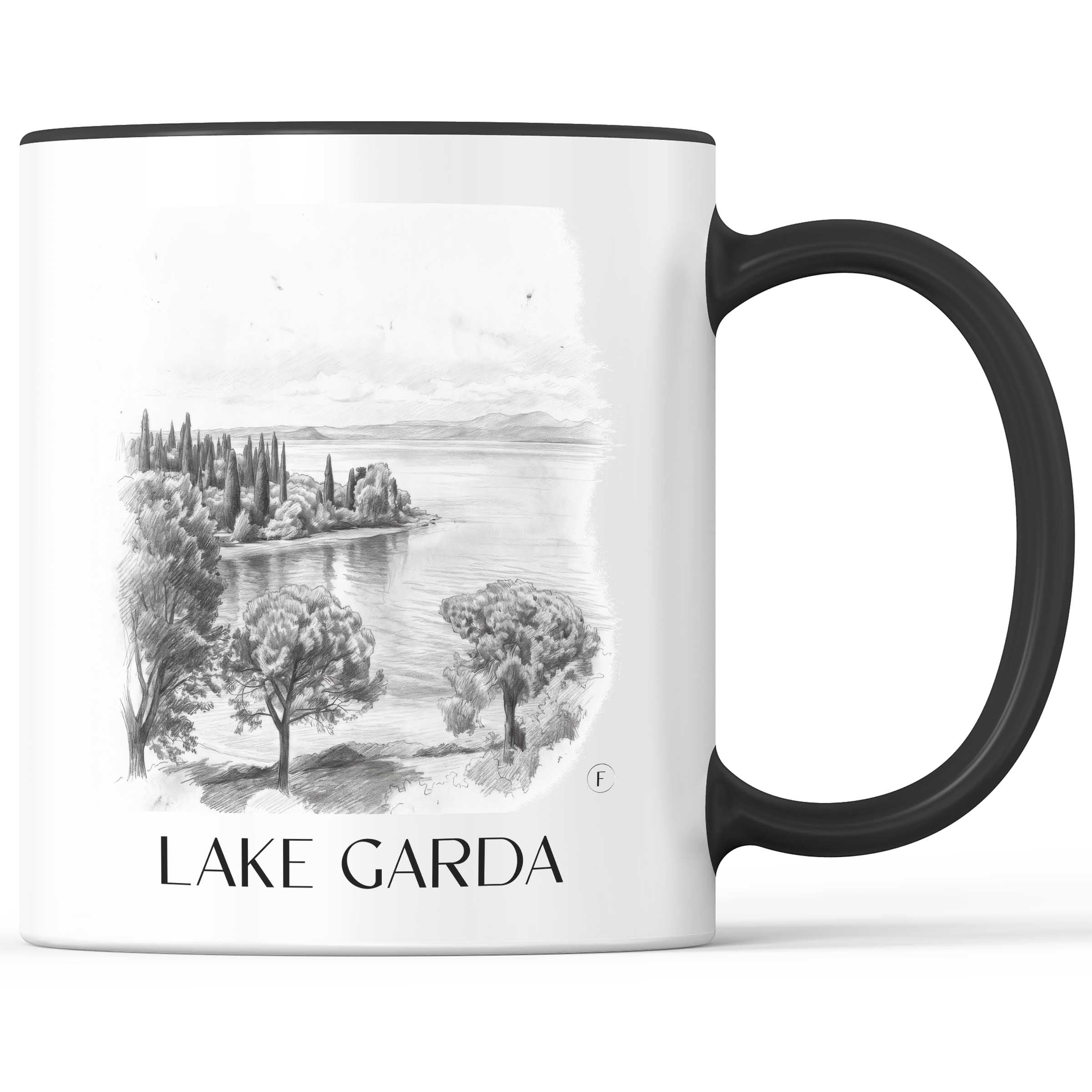 Gardasee - Italien Becher - Kaffeetasse im Zeichnung Stil