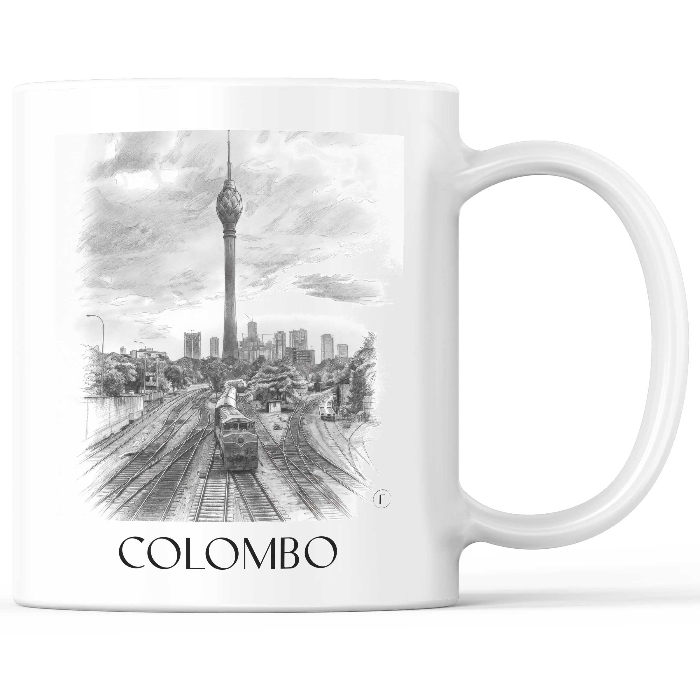 Colombo - Sri Lanka Becher - Kaffeetasse im Zeichnung Stil