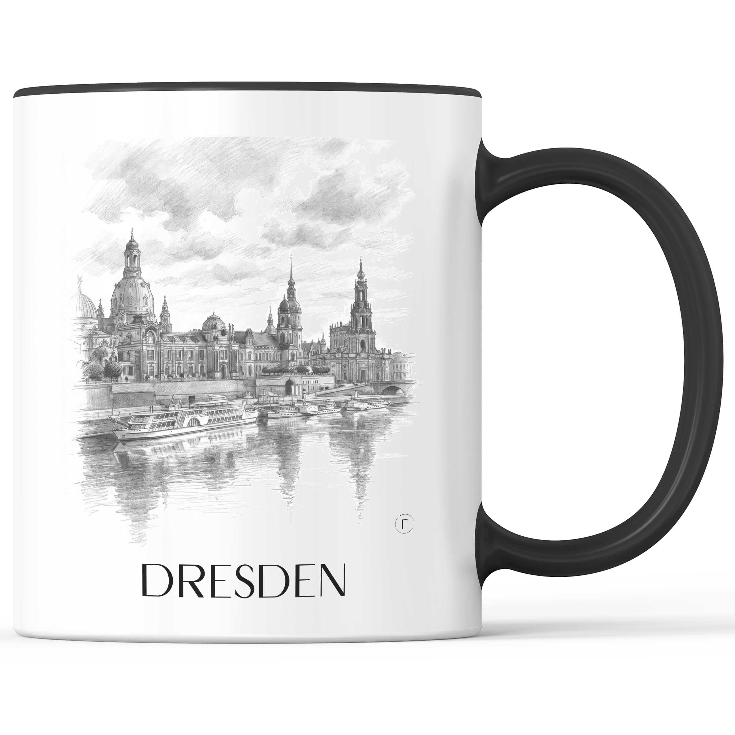 Dresden - Deutschland Becher - Kaffeetasse im Zeichnung Stil