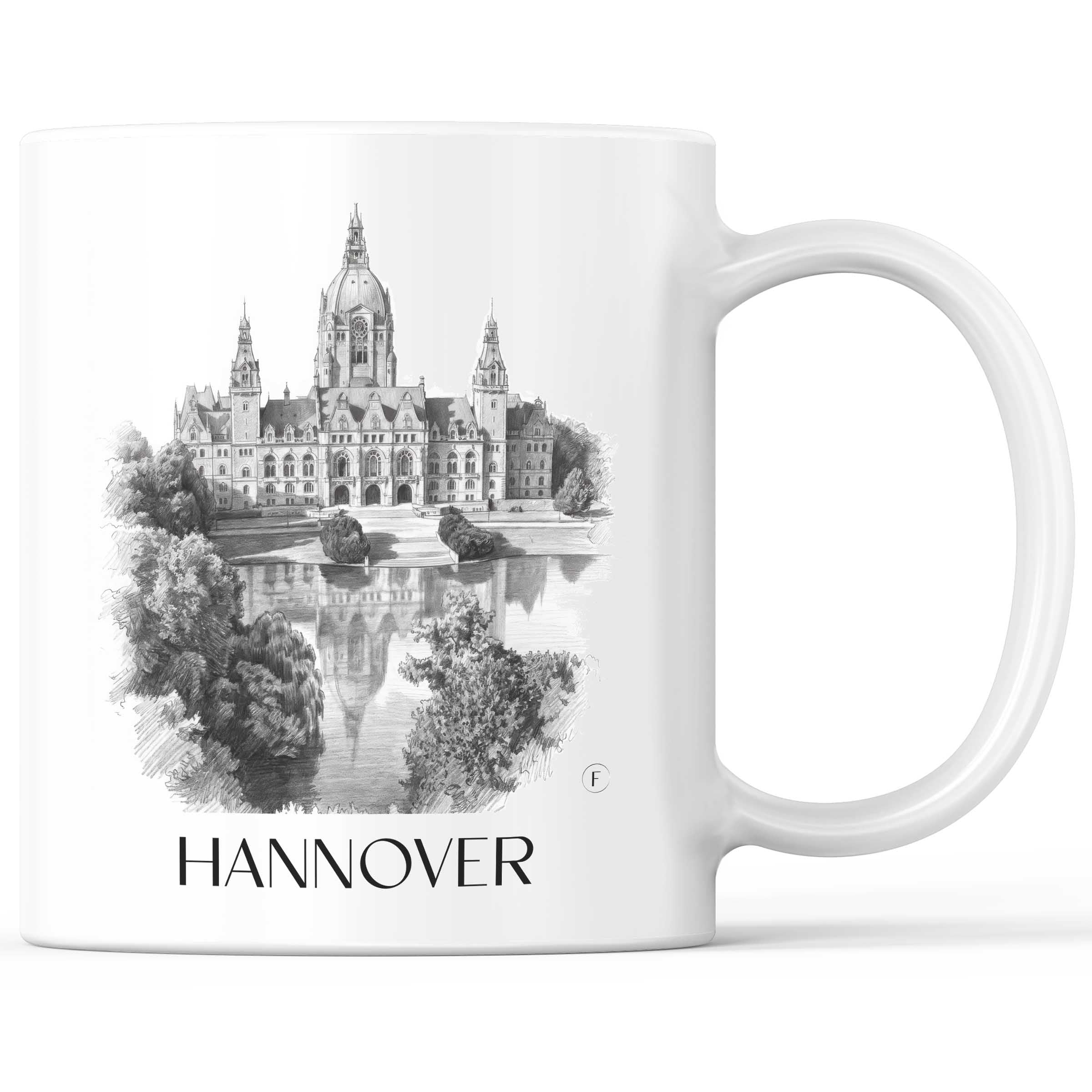 Hannover - Deutschland Becher - Kaffeetasse im Zeichnung Stil