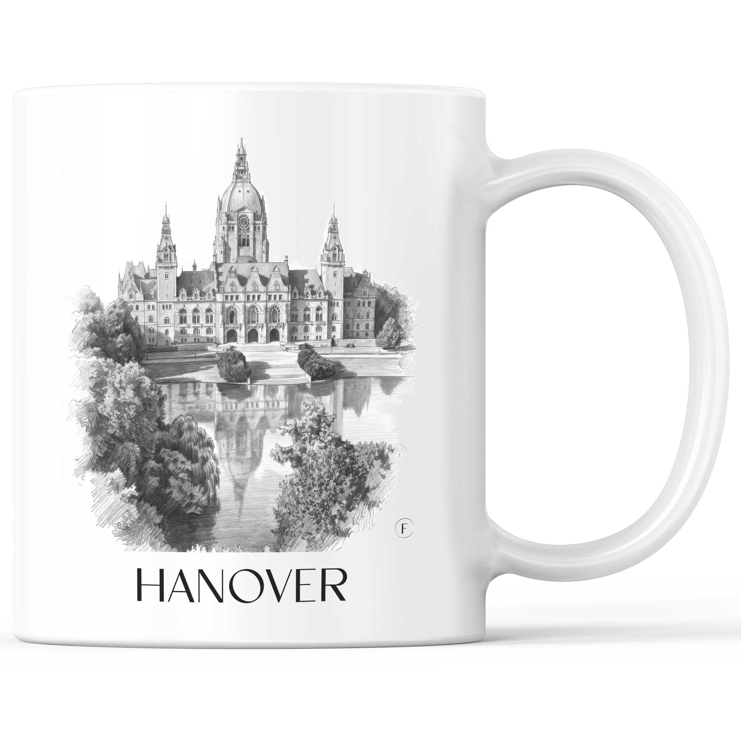 Hannover - Deutschland Becher - Kaffeetasse im Zeichnung Stil