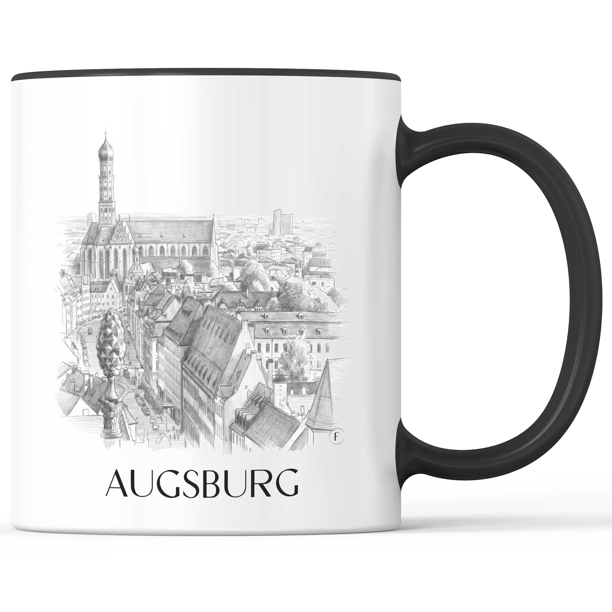 augsburg-deutschland-kaffeebecher-bleistift-zeichnung-drawing