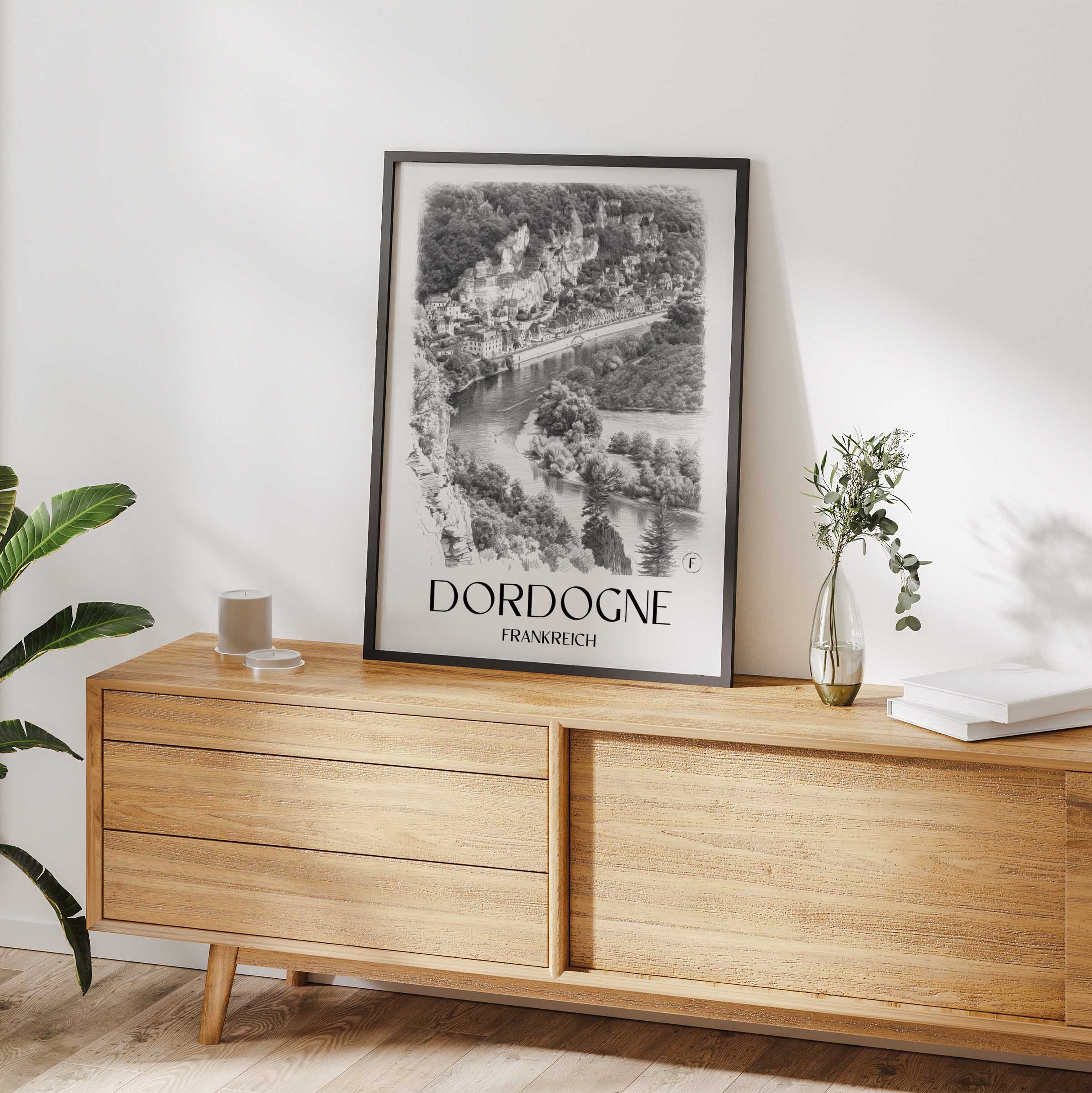 dordogne-frankreich-poster-bleistift-zeichnung-drawing