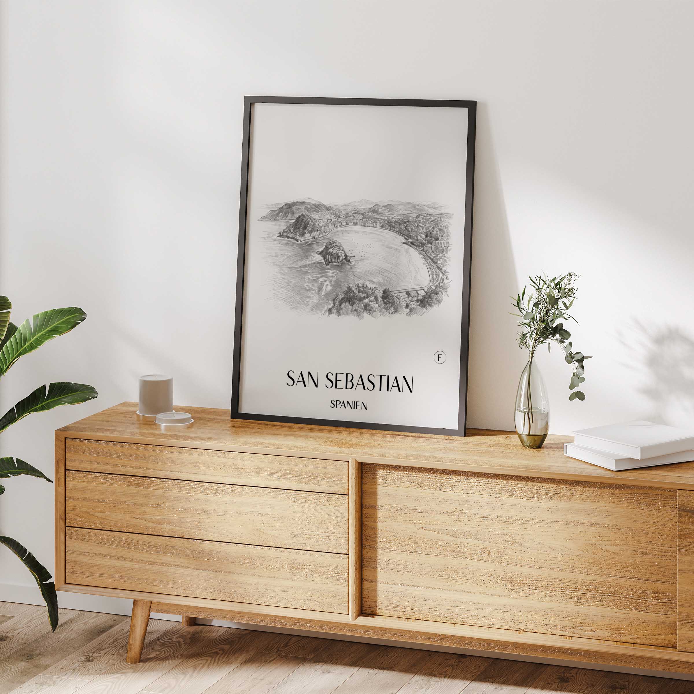 san-sebastian-spanien-poster-bleistift-zeichnung-drawing