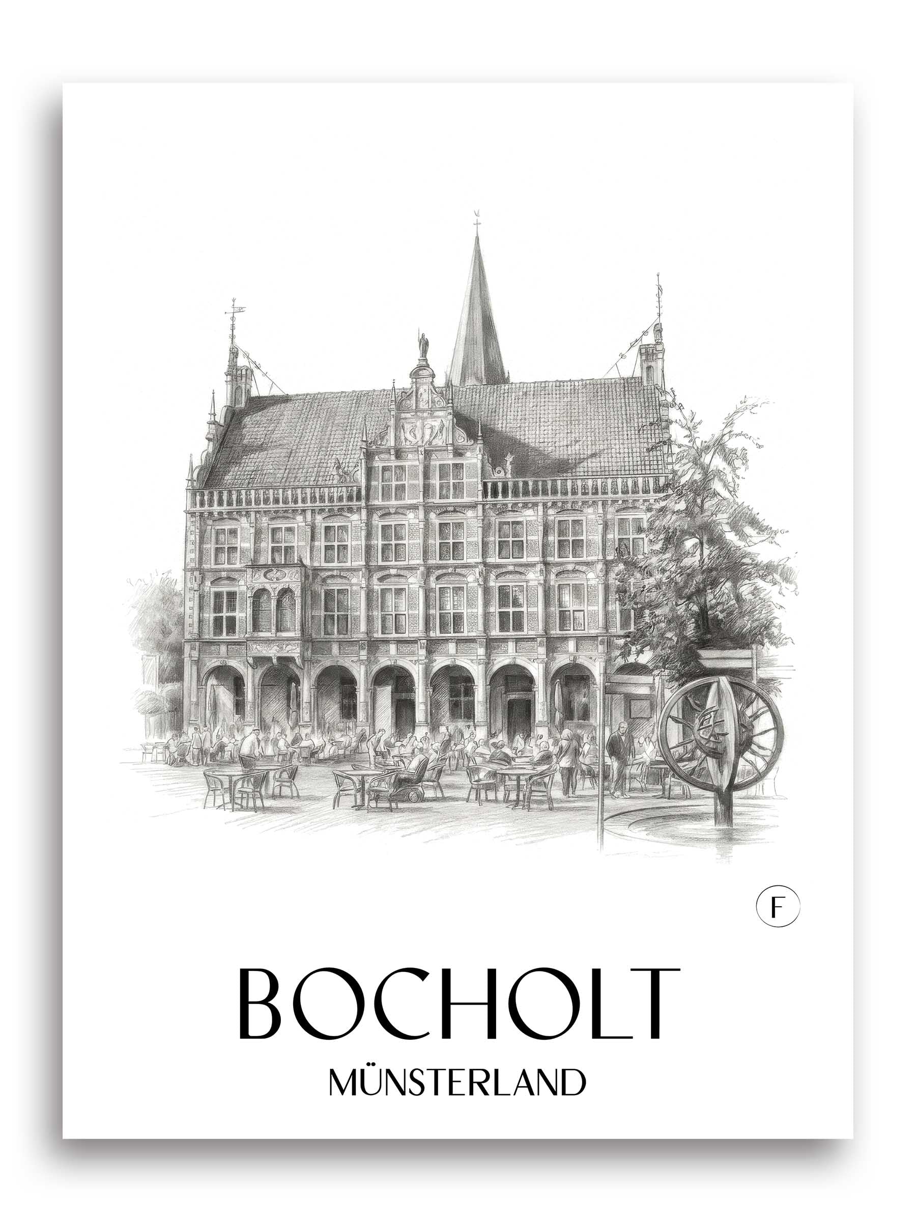 bocholt-münsterland-deutschland-poster-bleistift-zeichnung-drawing